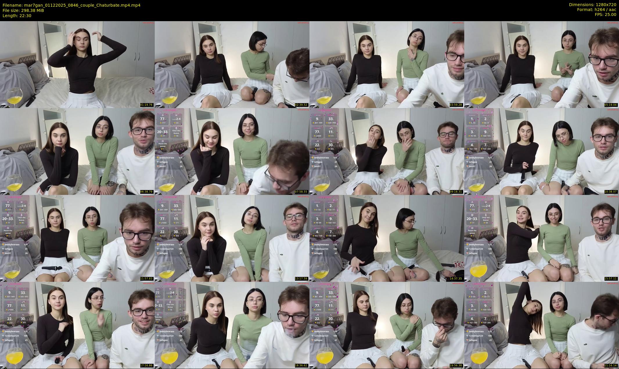 mar7gan — 23 minute Chaturbate couple cam show recording, 720p, Dec 1, 2025