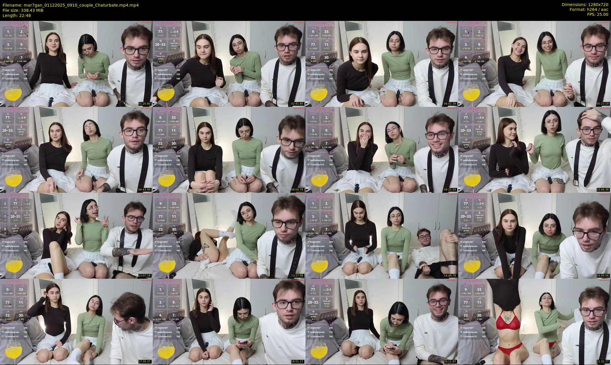 mar7gan — 23 minute Chaturbate couple cam show recording, 720p, Dec 1, 2025