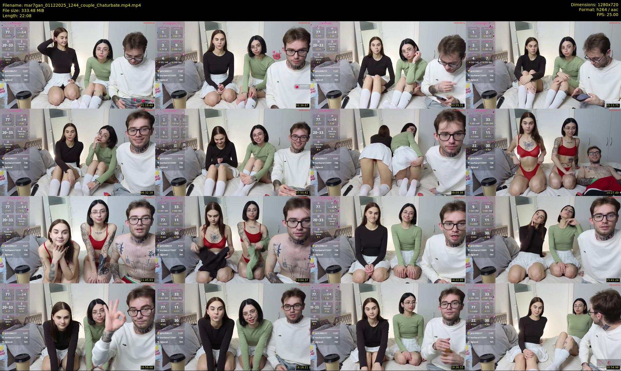 mar7gan — 23 minute Chaturbate couple cam show recording, 720p, Dec 1, 2025