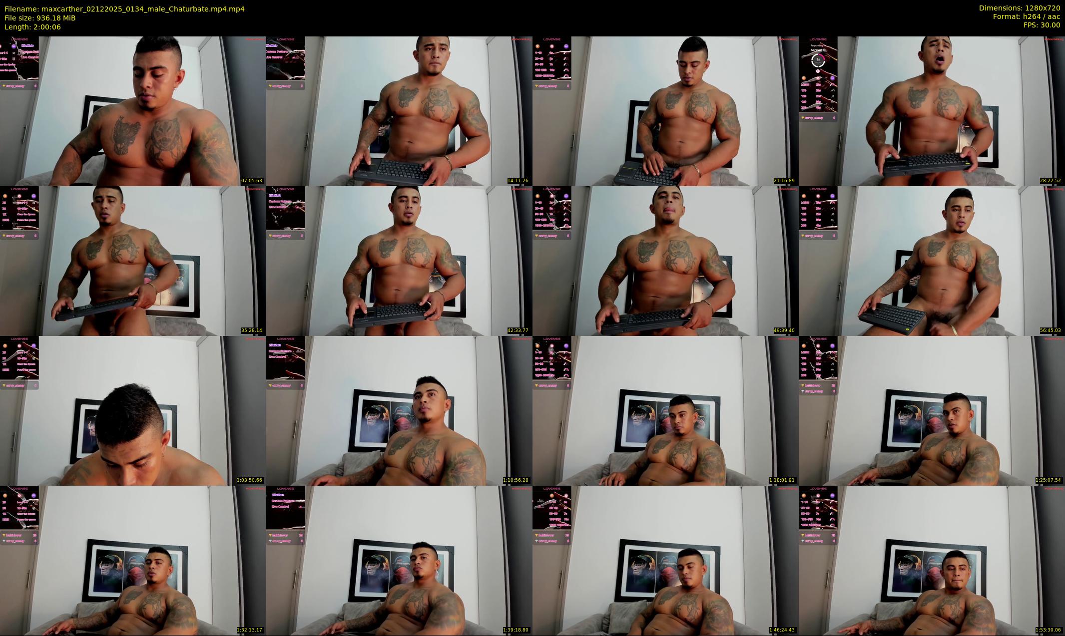 maxcarther — 121 minute Chaturbate male cam show recording, 720p, Dec 2, 2025