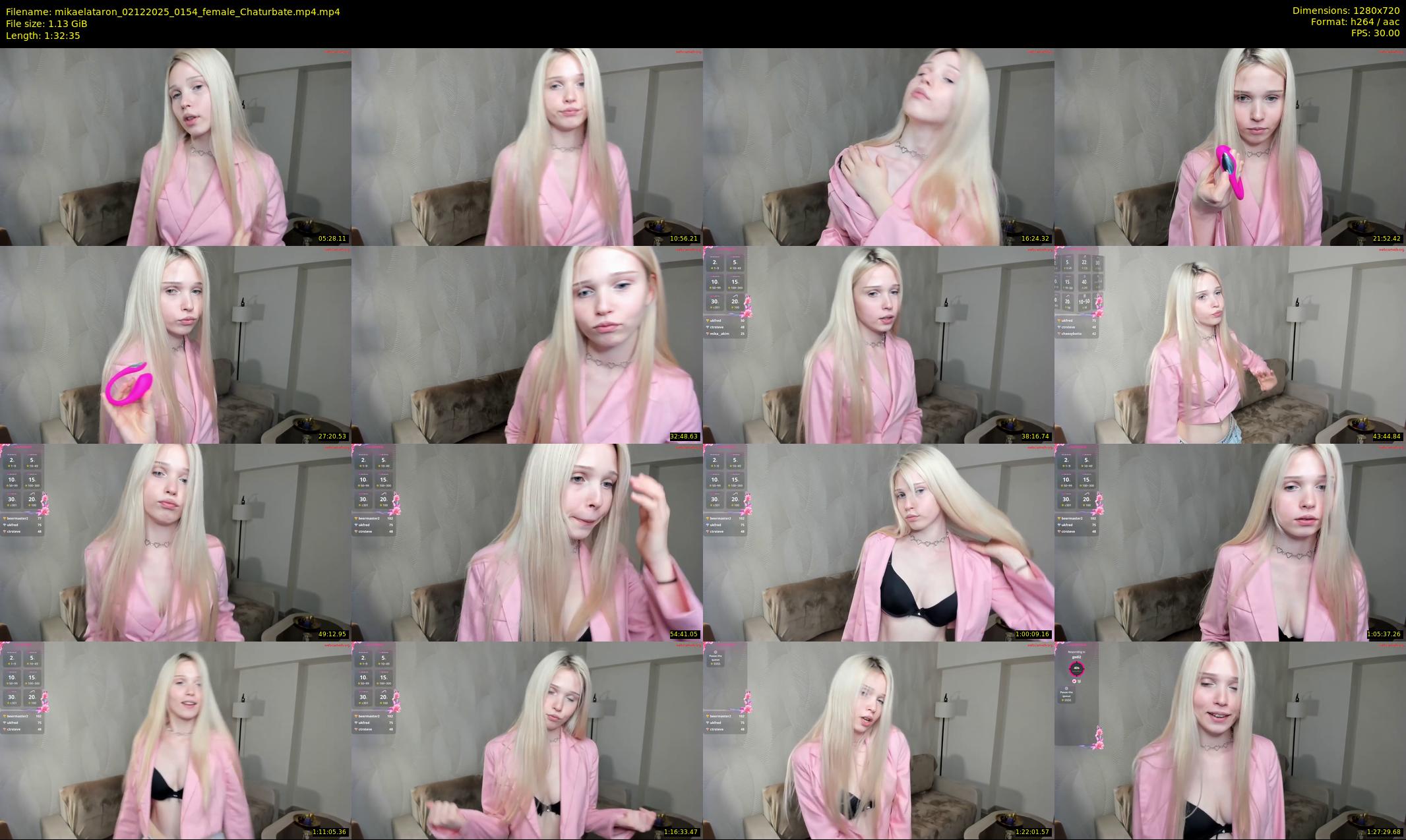 mikaelataron — 93 minute Chaturbate female cam show recording, 720p, Dec 2, 2025