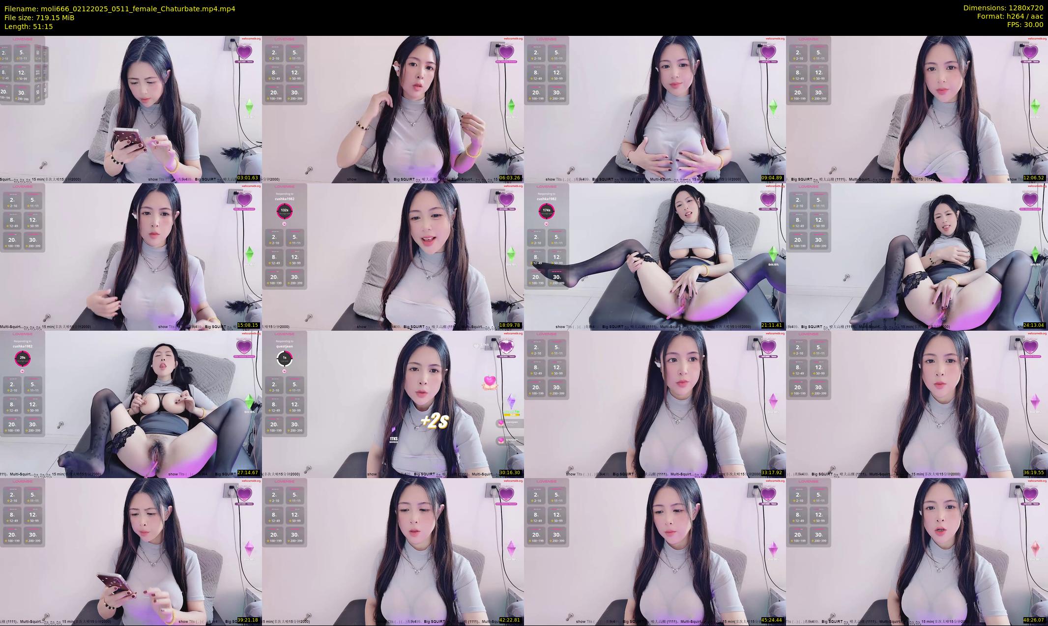 moli666 — 52 minute Chaturbate female cam show recording, 720p, Dec 2, 2025