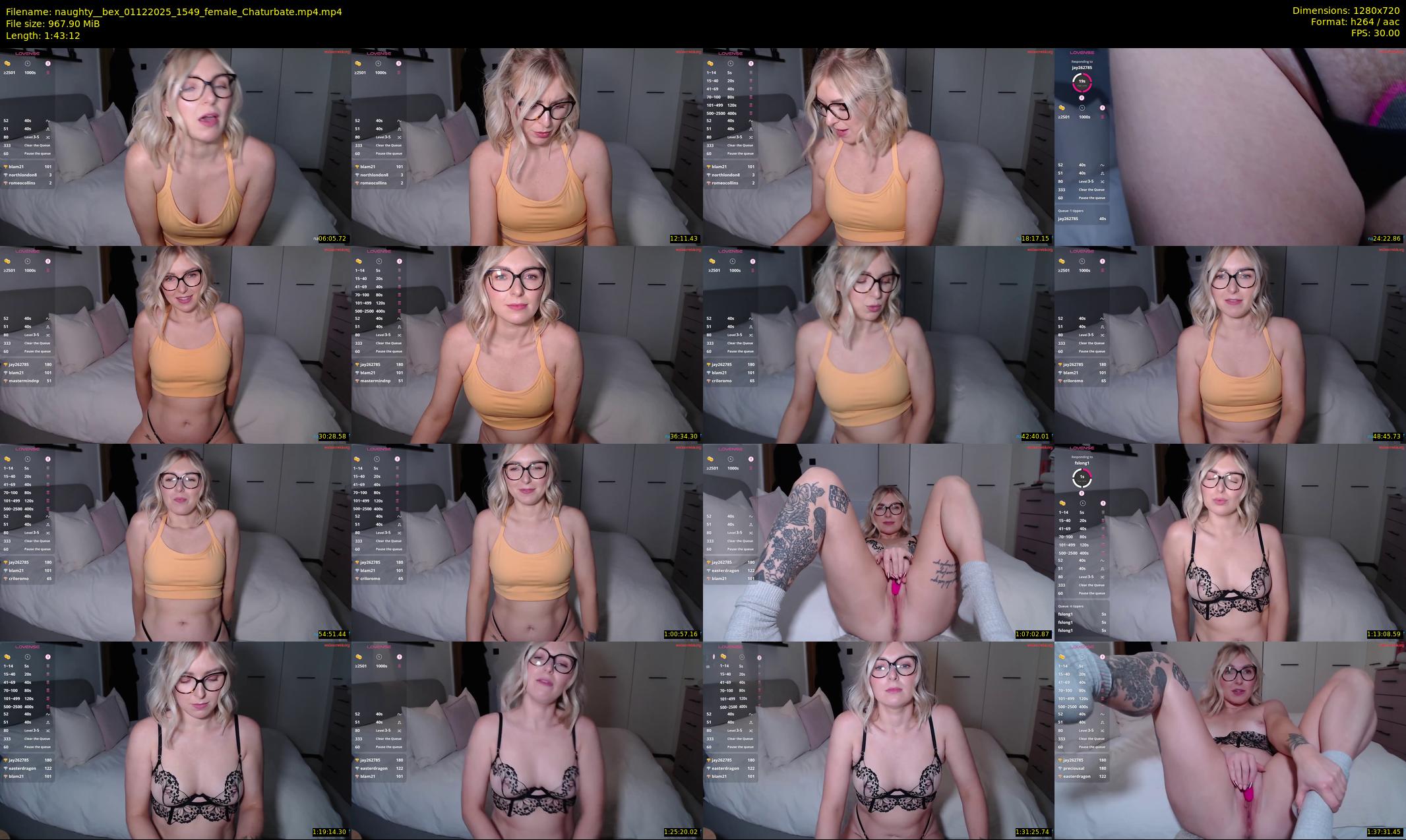 naughty__bex — 104 minute Chaturbate female cam show recording, 720p, Dec 1, 2025