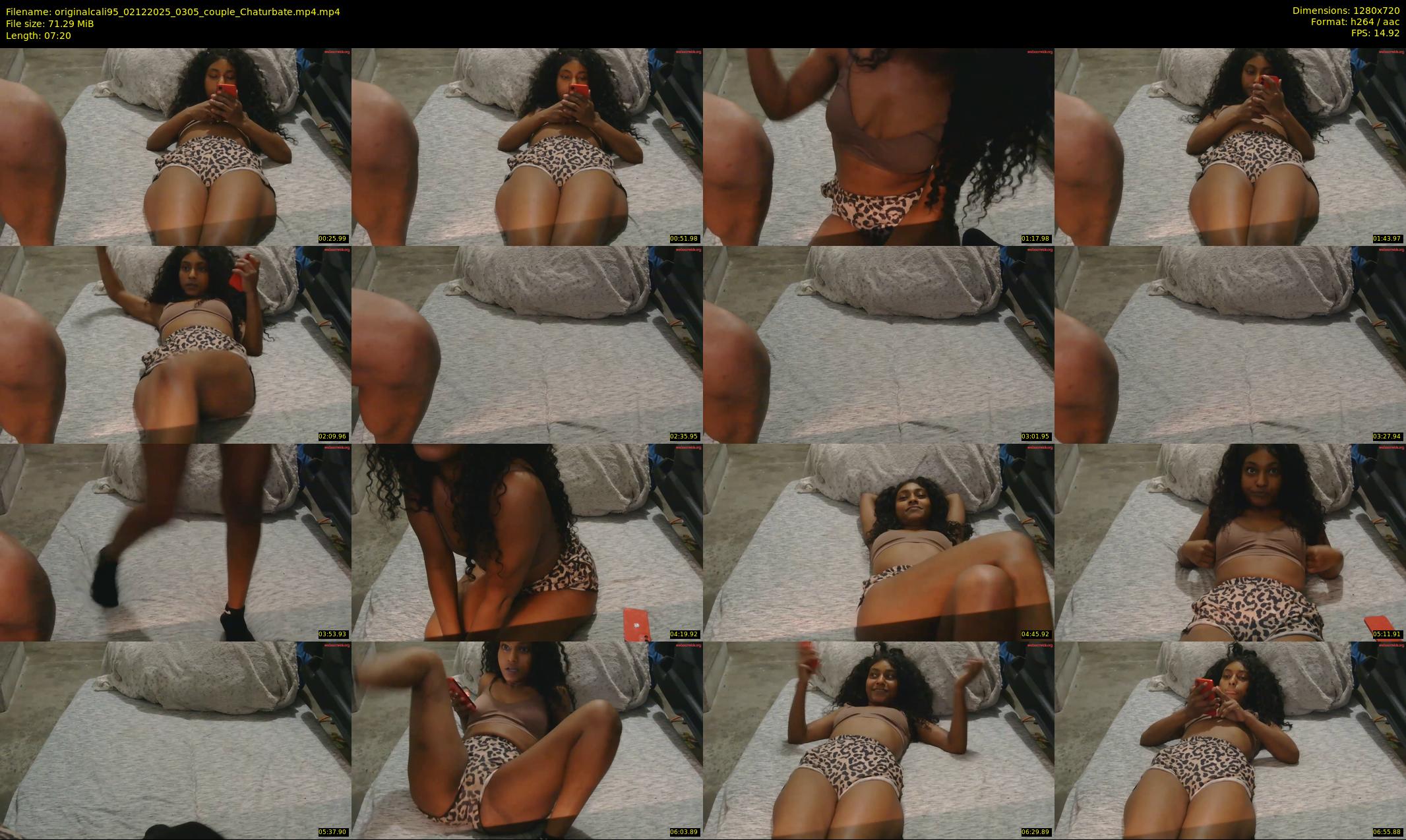 originalcali95 — 8 minute Chaturbate couple cam show recording, 720p, Dec 2, 2025