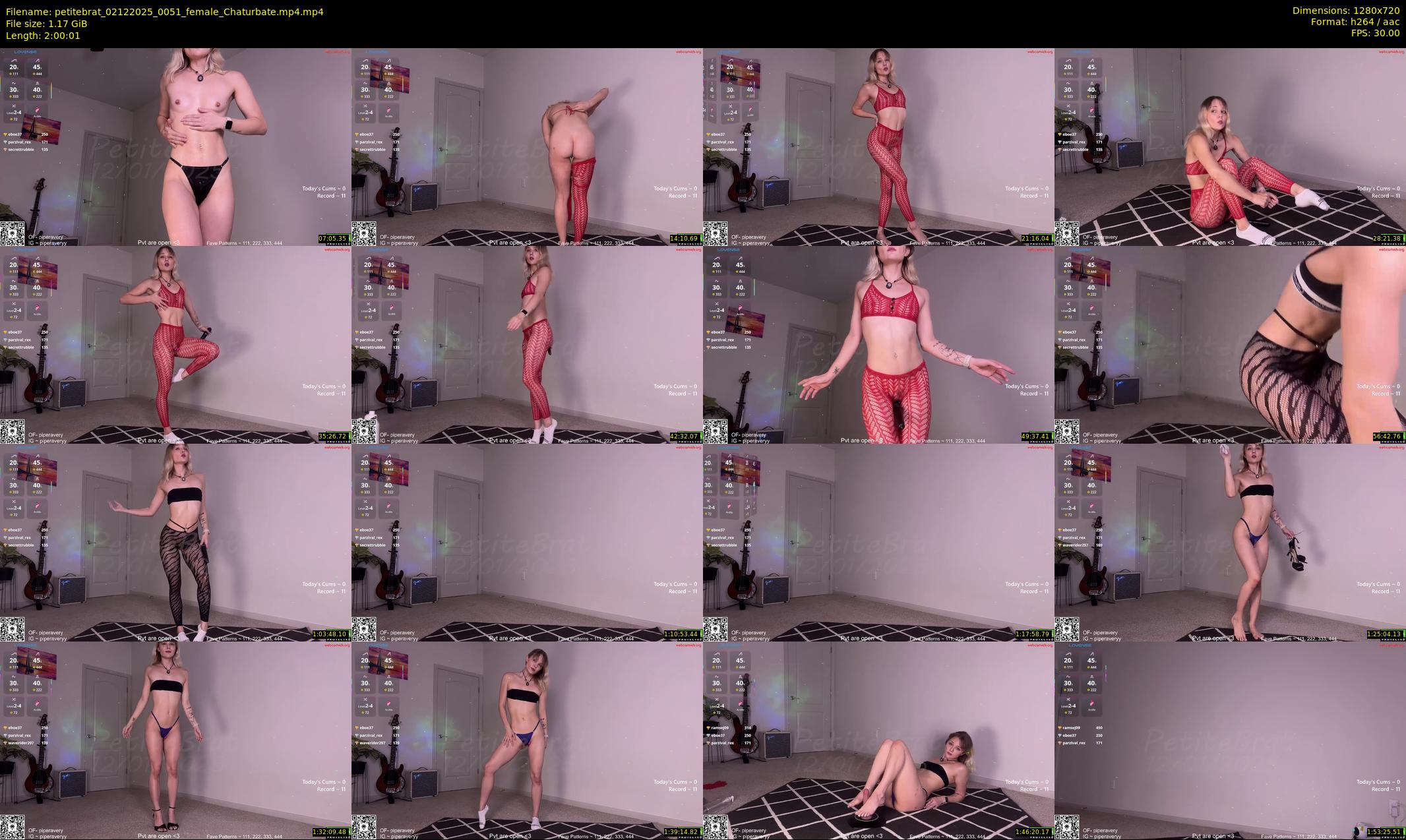 petitebrat — 121 minute Chaturbate female cam show recording, 720p, Dec 2, 2025