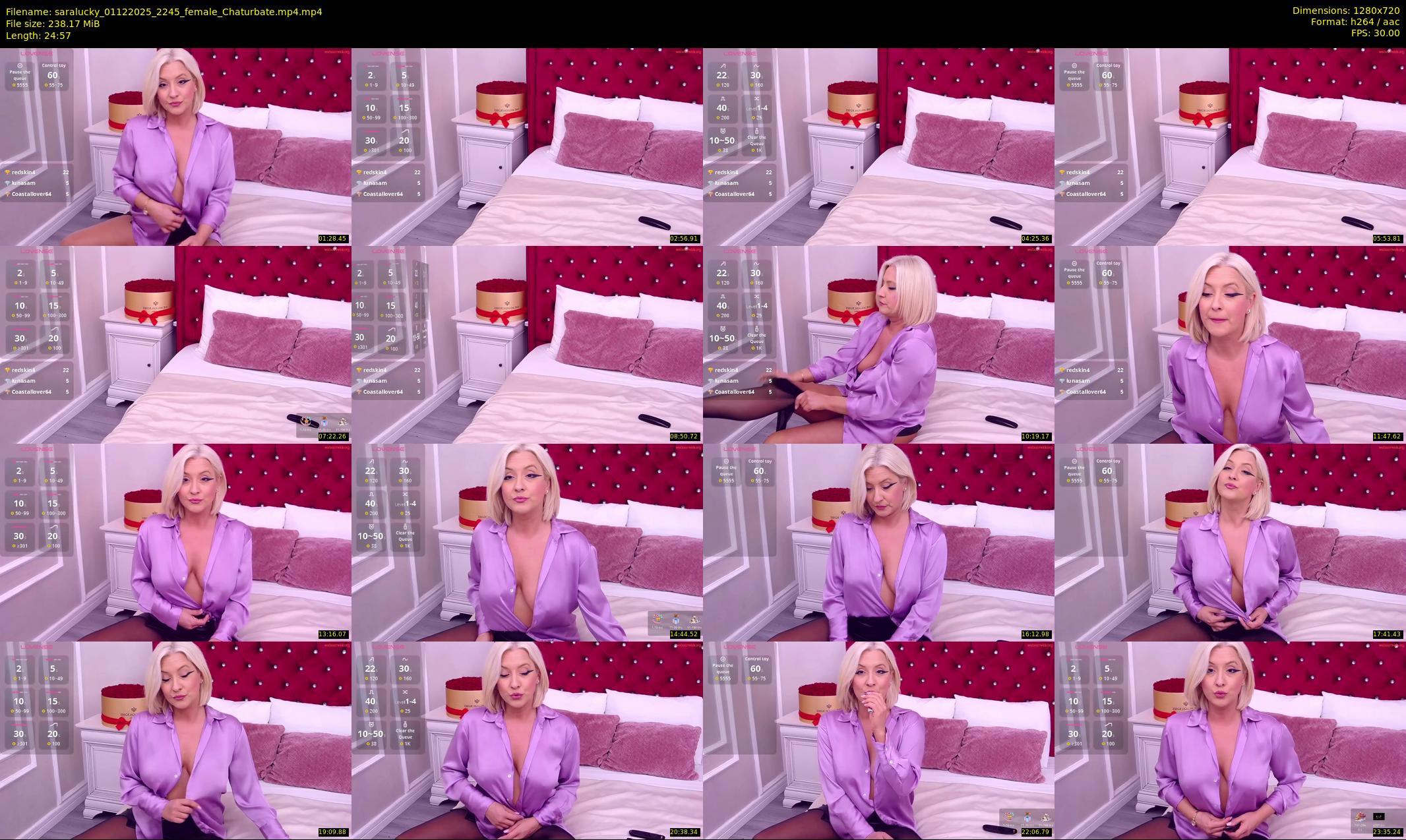 saralucky — 25 minute Chaturbate female cam show recording, 720p, Dec 1, 2025