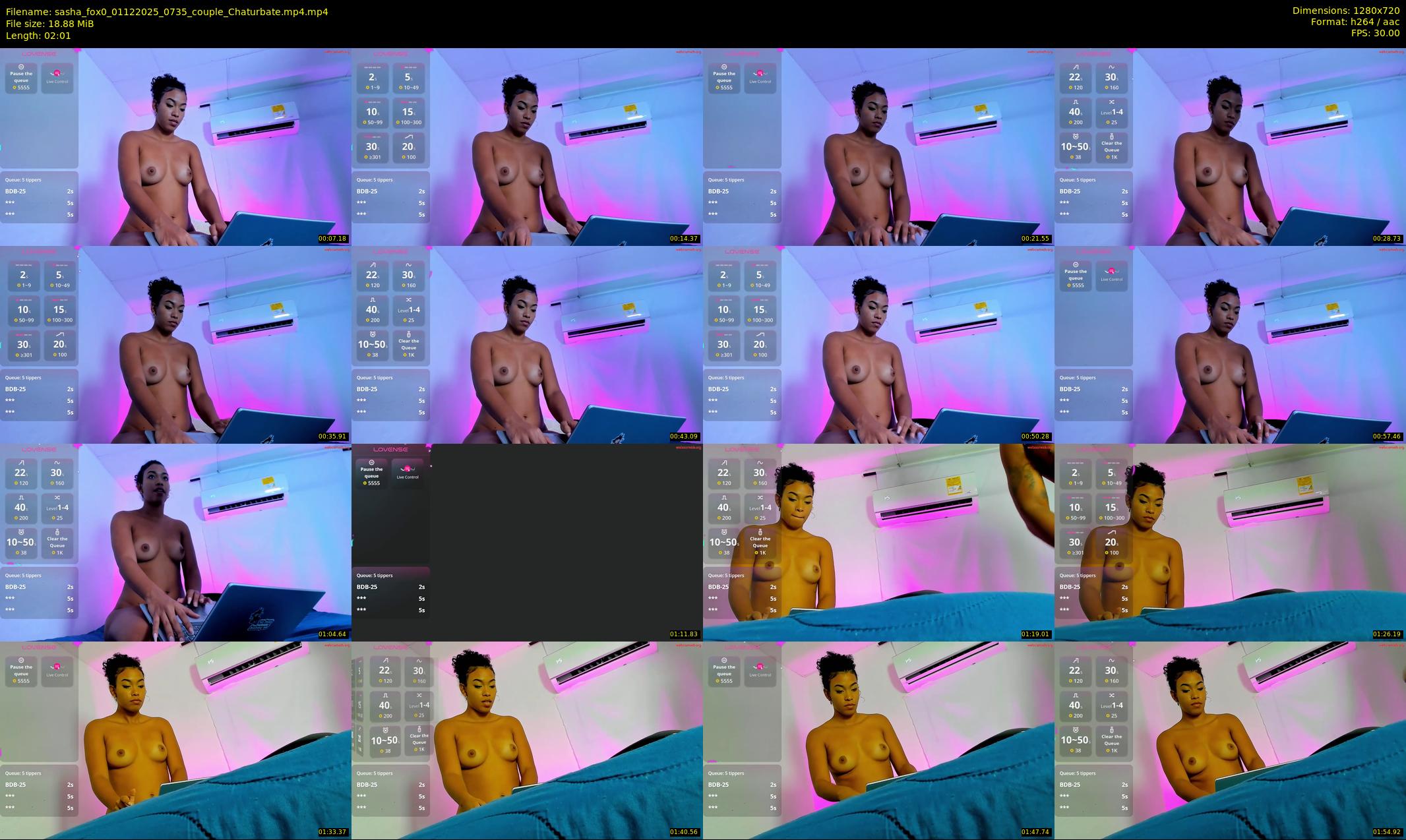 sasha_fox0 — 3 minute Chaturbate couple cam show recording, 720p, Dec 1, 2025