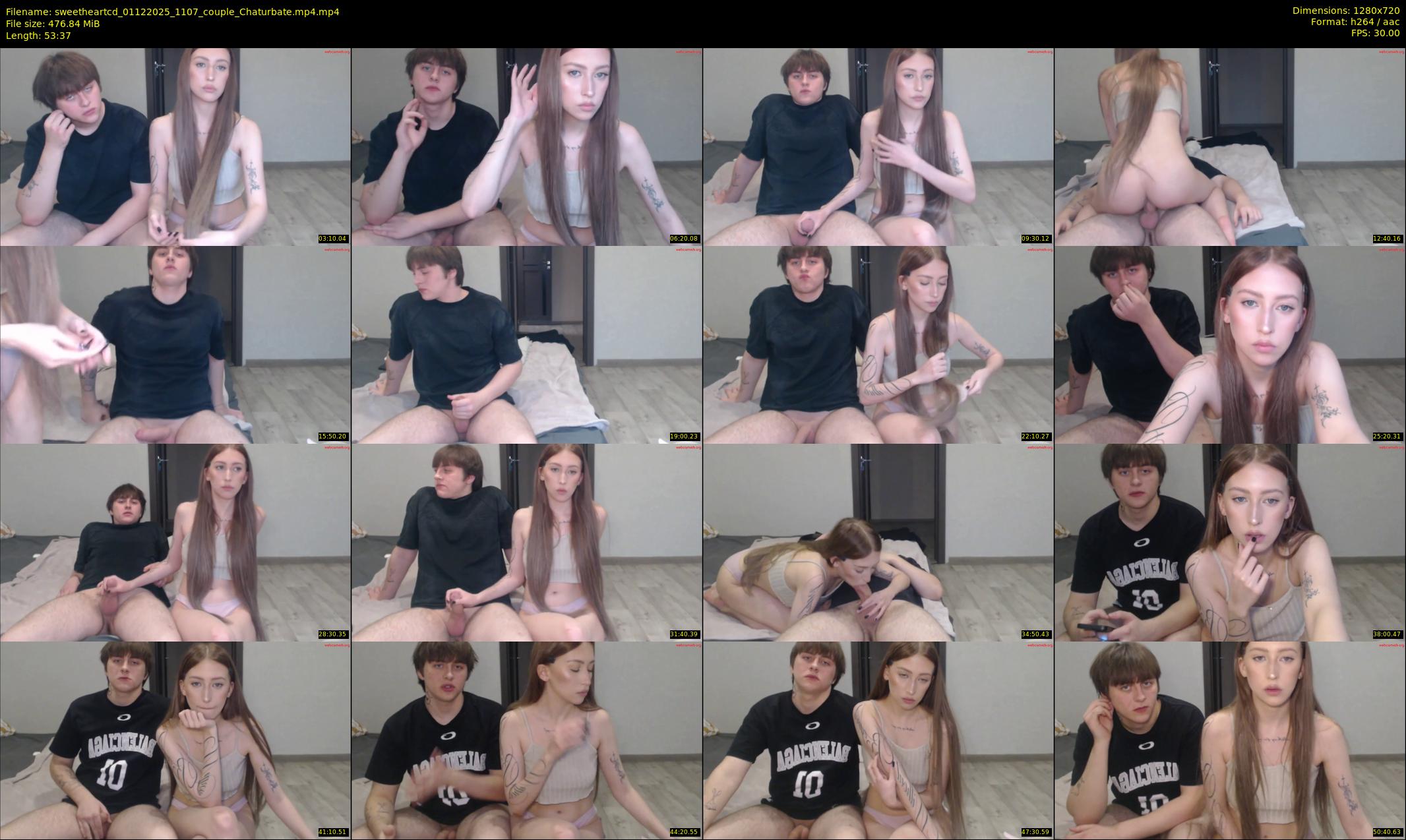 sweetheartcd — 54 minute Chaturbate couple cam show recording, 720p, Dec 1, 2025