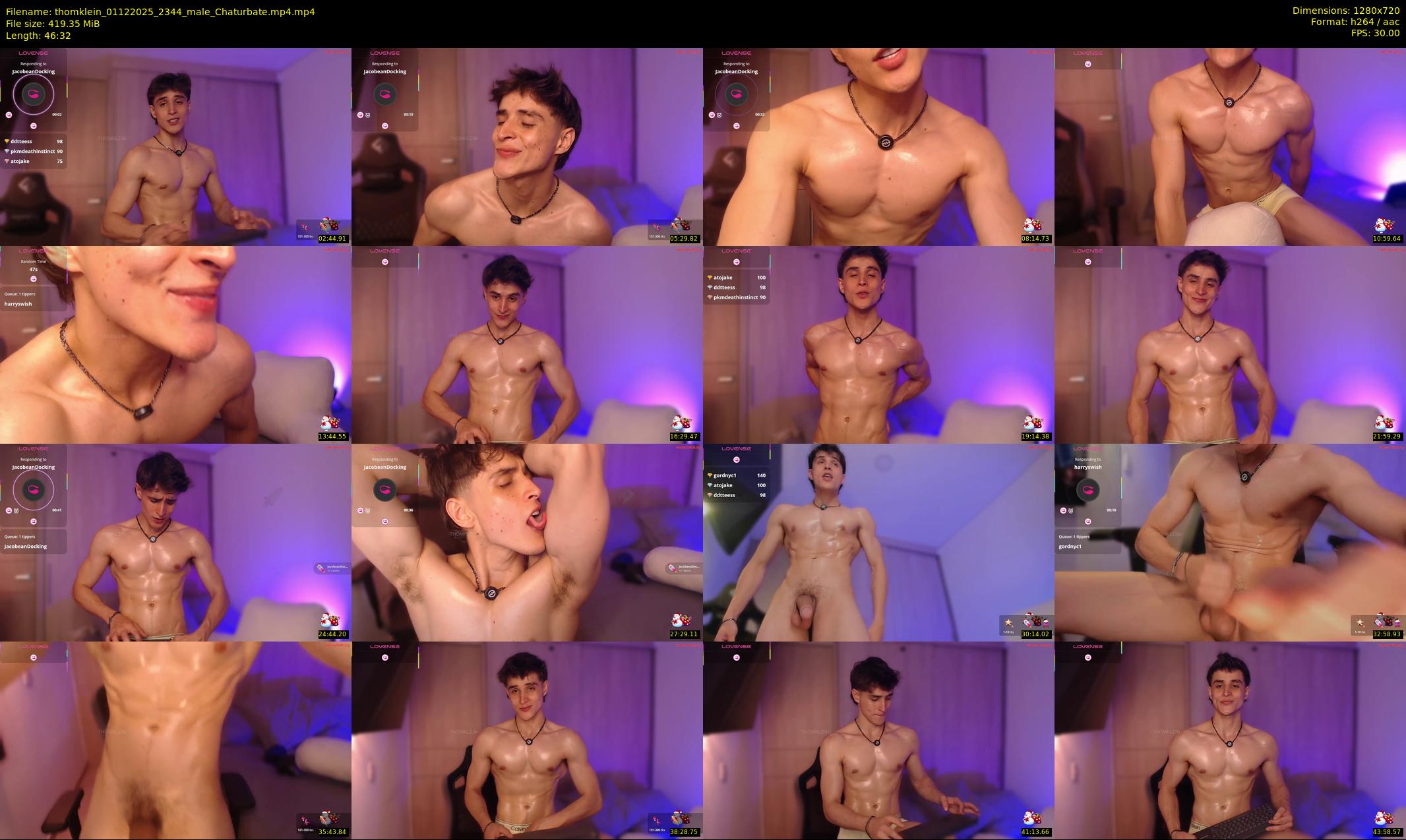 thomklein — 47 minute Chaturbate male cam show recording, 720p, Dec 1, 2025