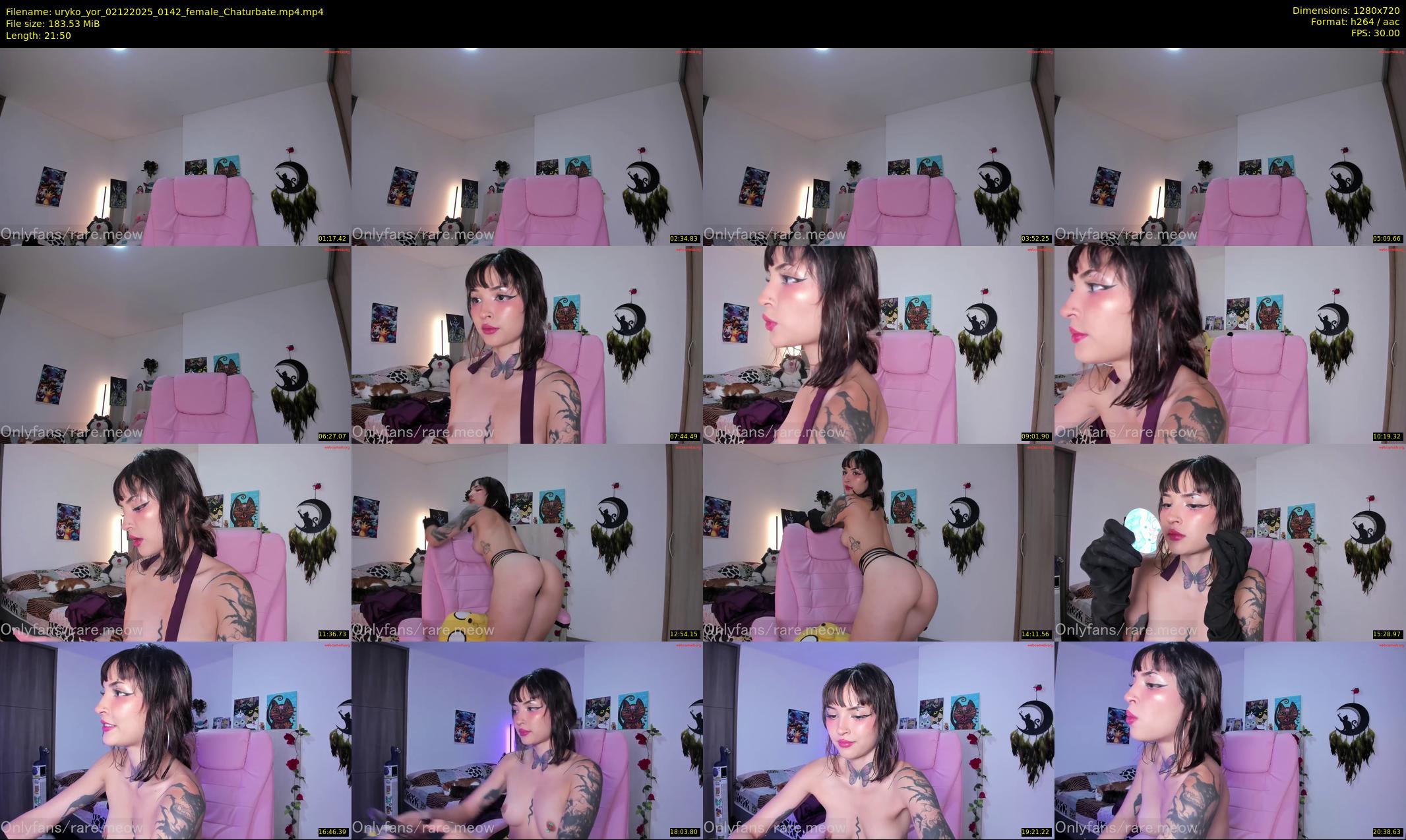 uryko_yor — 22 minute Chaturbate female cam show recording, 720p, Dec 2, 2025