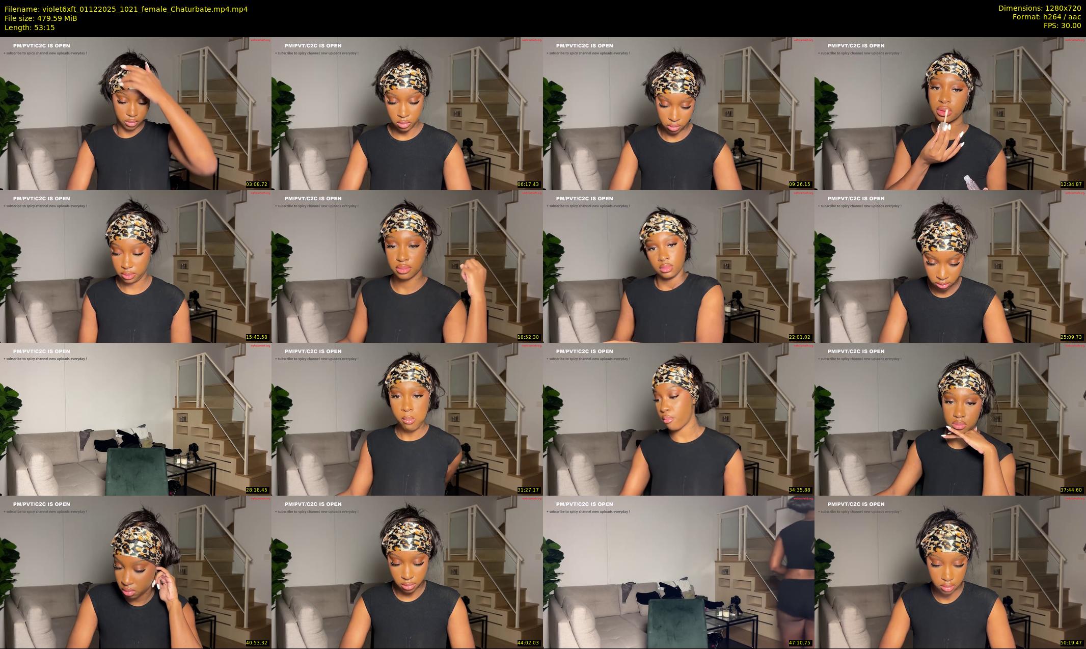 violet6xft — 54 minute Chaturbate female cam show recording, 720p, Dec 1, 2025