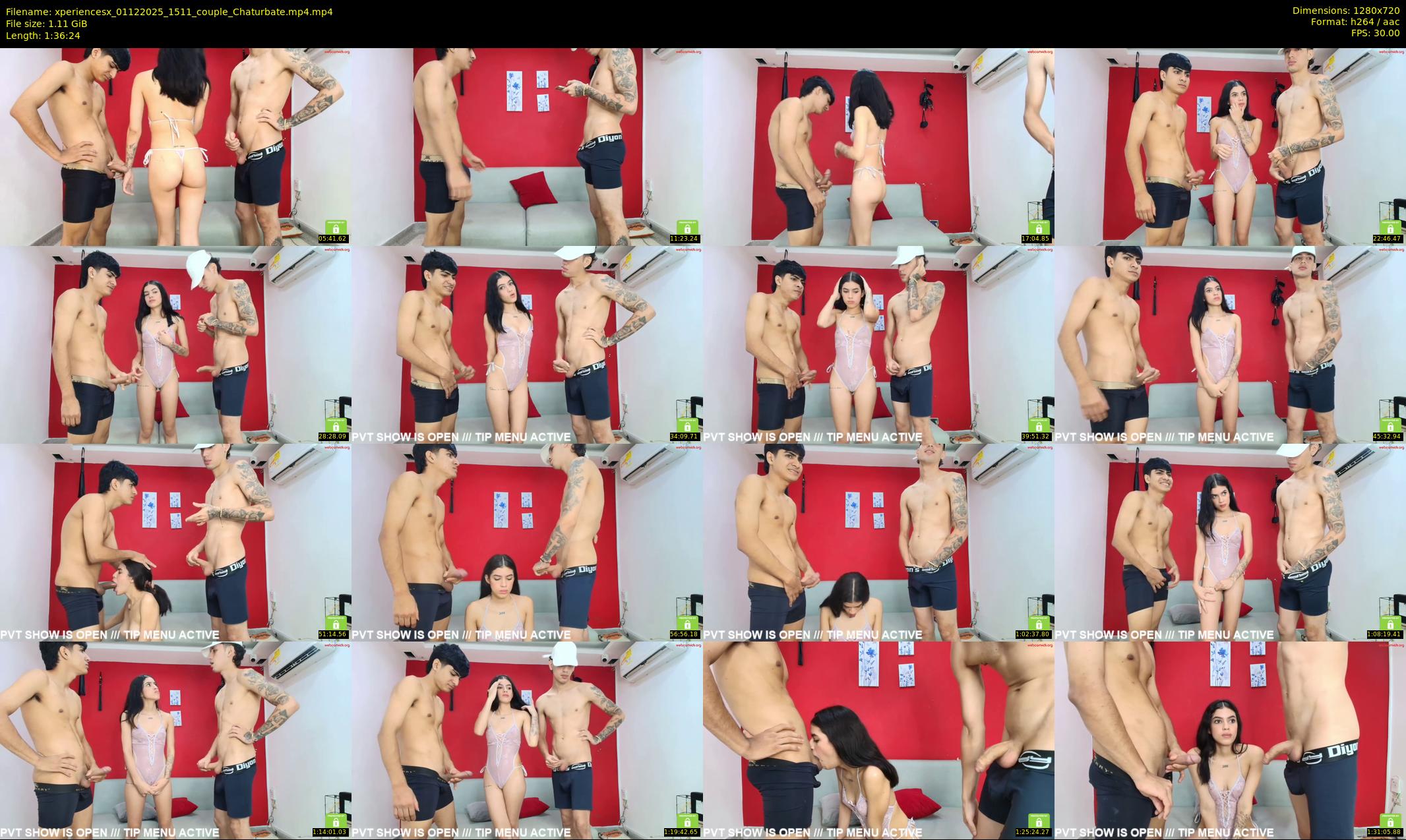 xperiencesx — 97 minute Chaturbate couple cam show recording, 720p, Dec 1, 2025