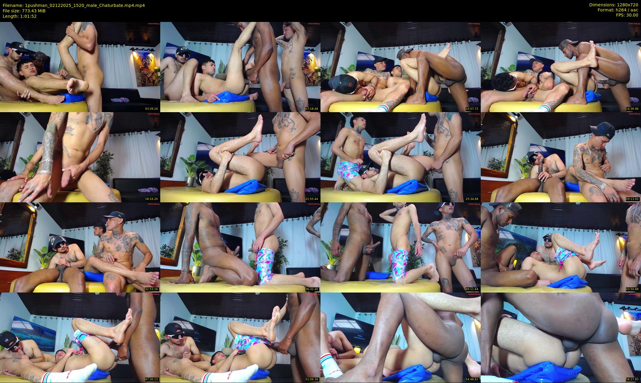 1pushman — 62 minute Chaturbate male cam show recording, 720p, Dec 2, 2025