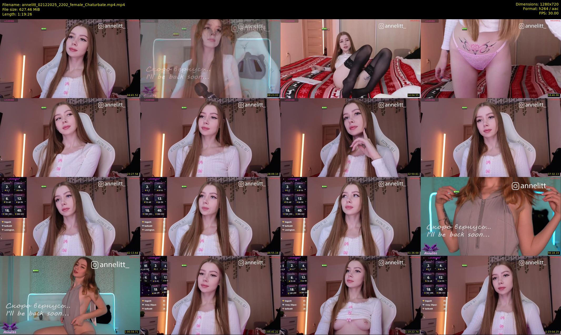 annelitt — 80 minute Chaturbate female cam show recording, 720p, Dec 2, 2025