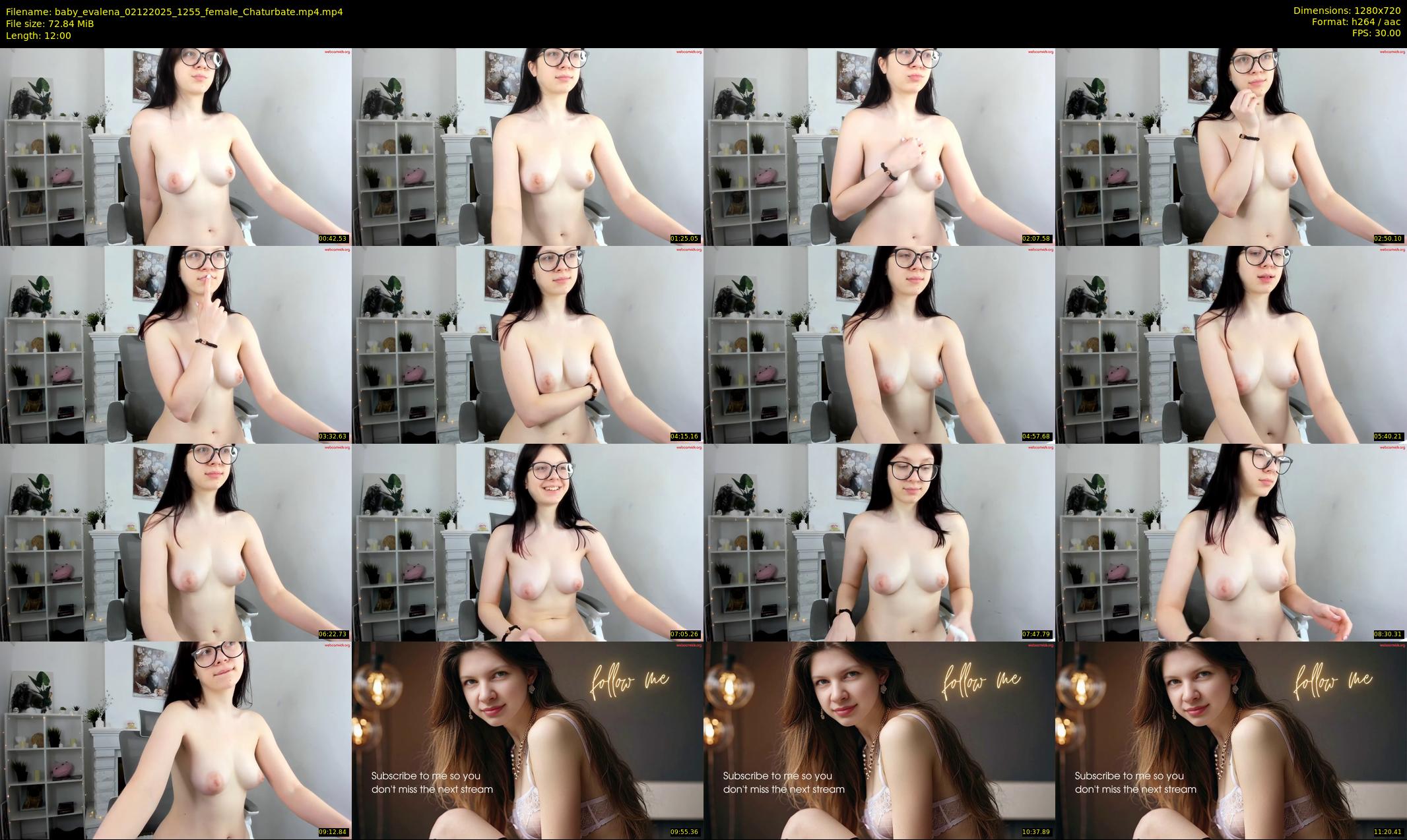 baby_evalena — 12 minute Chaturbate female cam show recording, 720p, Dec 2, 2025