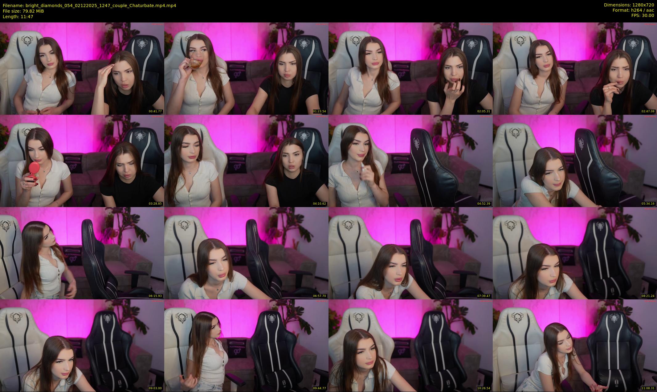 bright_diamonds_054 — 12 minute Chaturbate couple cam show recording, 720p, Dec 2, 2025