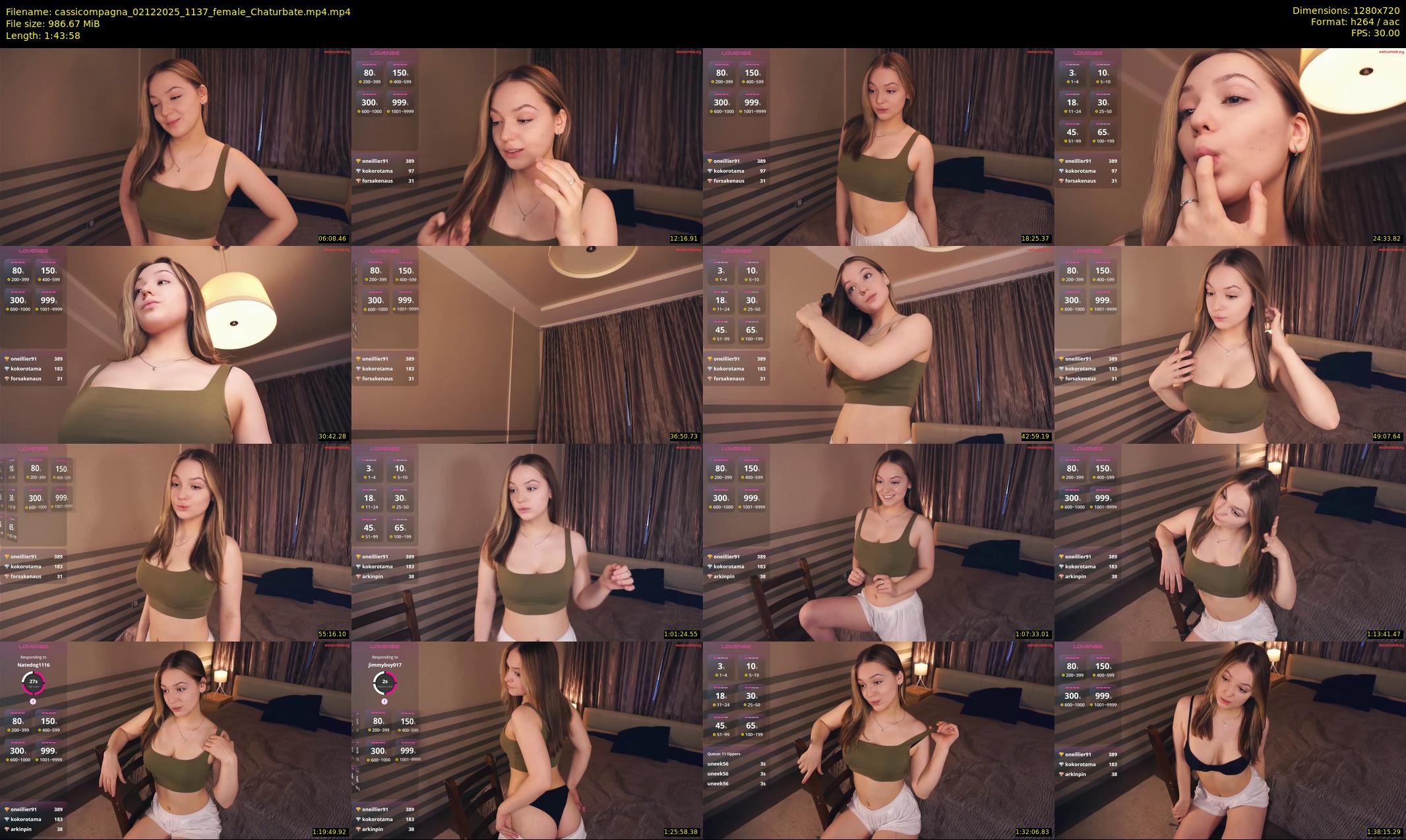 cassicompagna — 104 minute Chaturbate female cam show recording, 720p, Dec 2, 2025