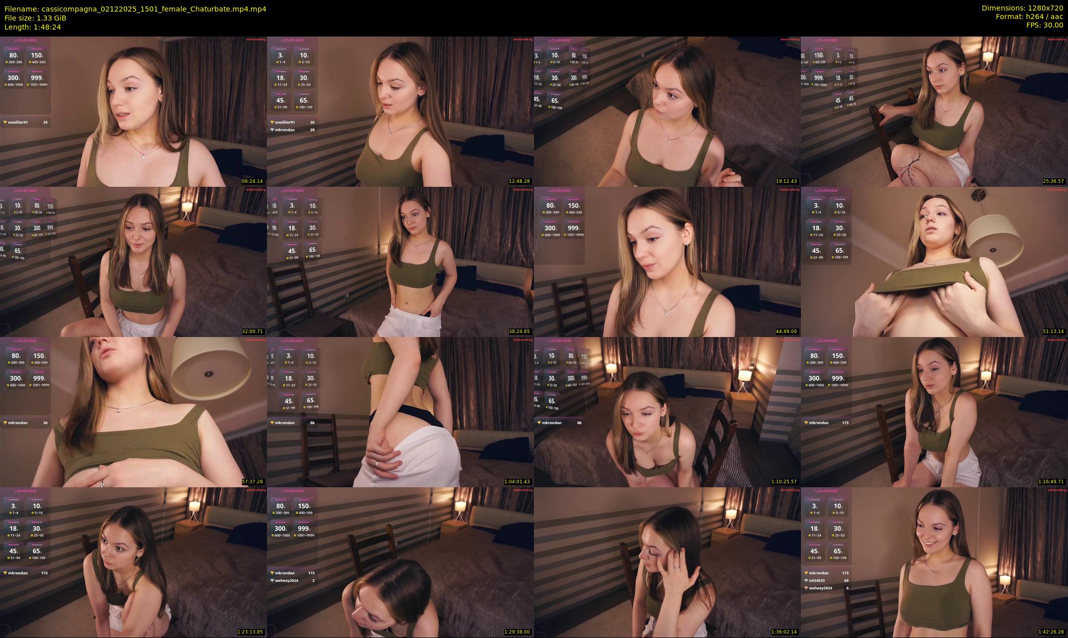 cassicompagna — 109 minute Chaturbate female cam show recording, 720p, Dec 2, 2025