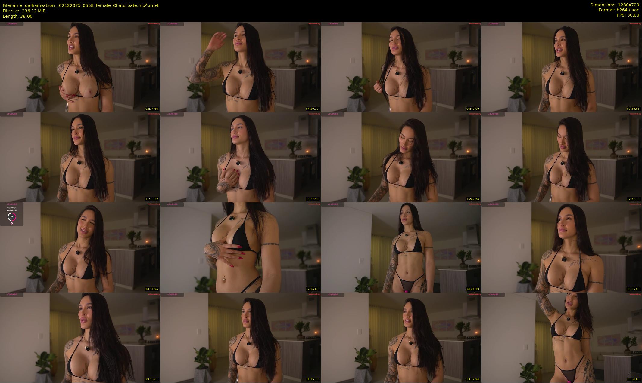 daihanwatson_ — 38 minute Chaturbate female cam show recording, 720p, Dec 2, 2025