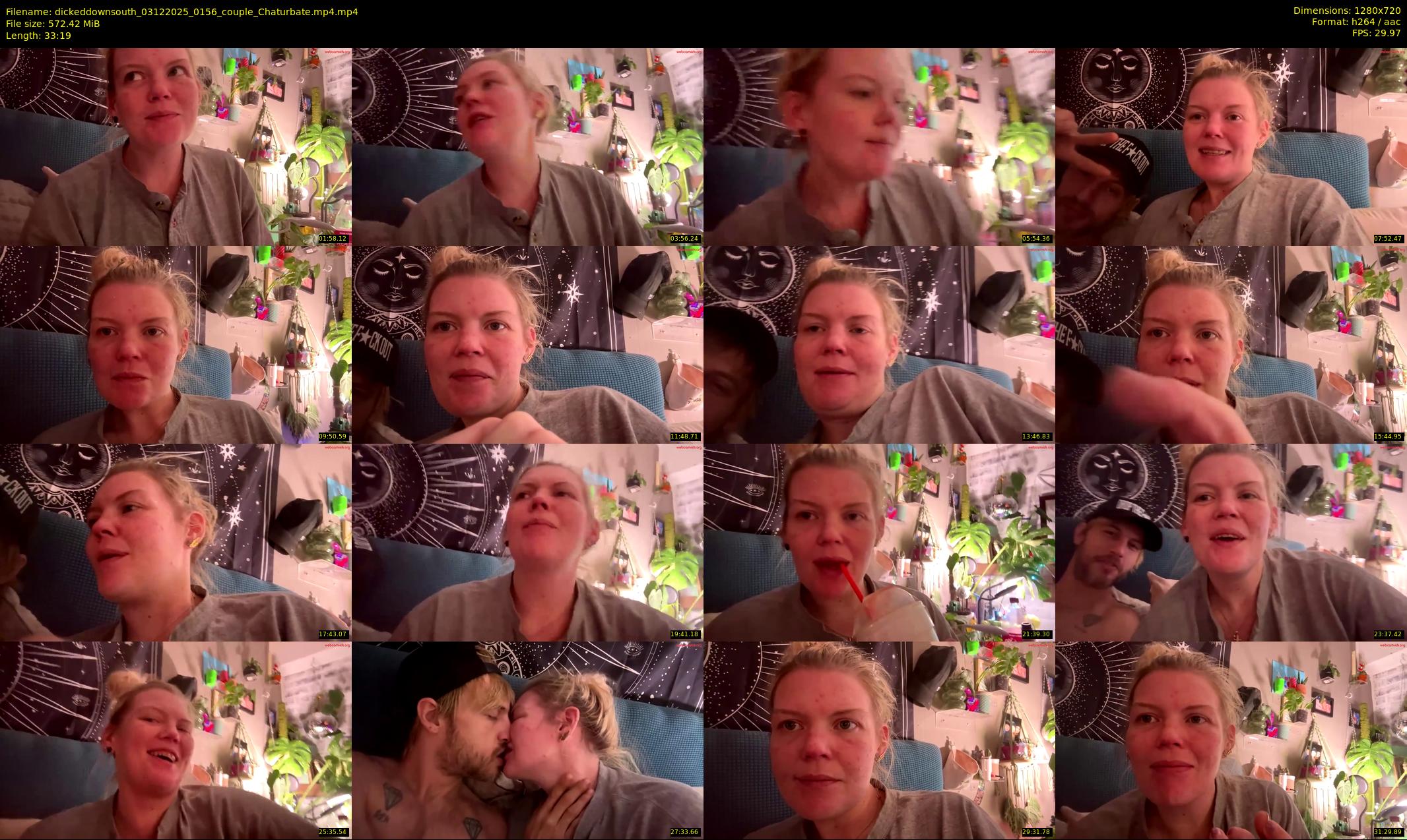 dickeddownsouth — 34 minute Chaturbate couple cam show recording, 720p, Dec 3, 2025