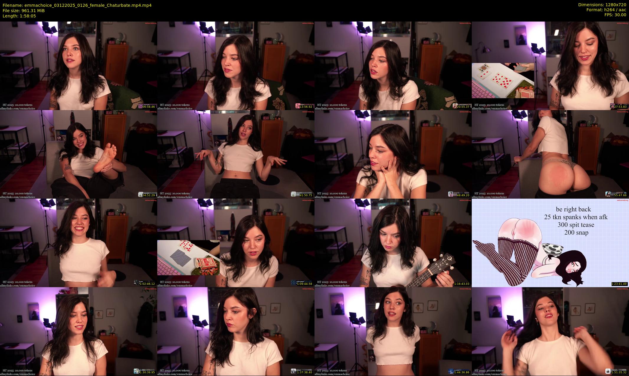 emmachoice — 119 minute Chaturbate female cam show recording, 720p, Dec 3, 2025