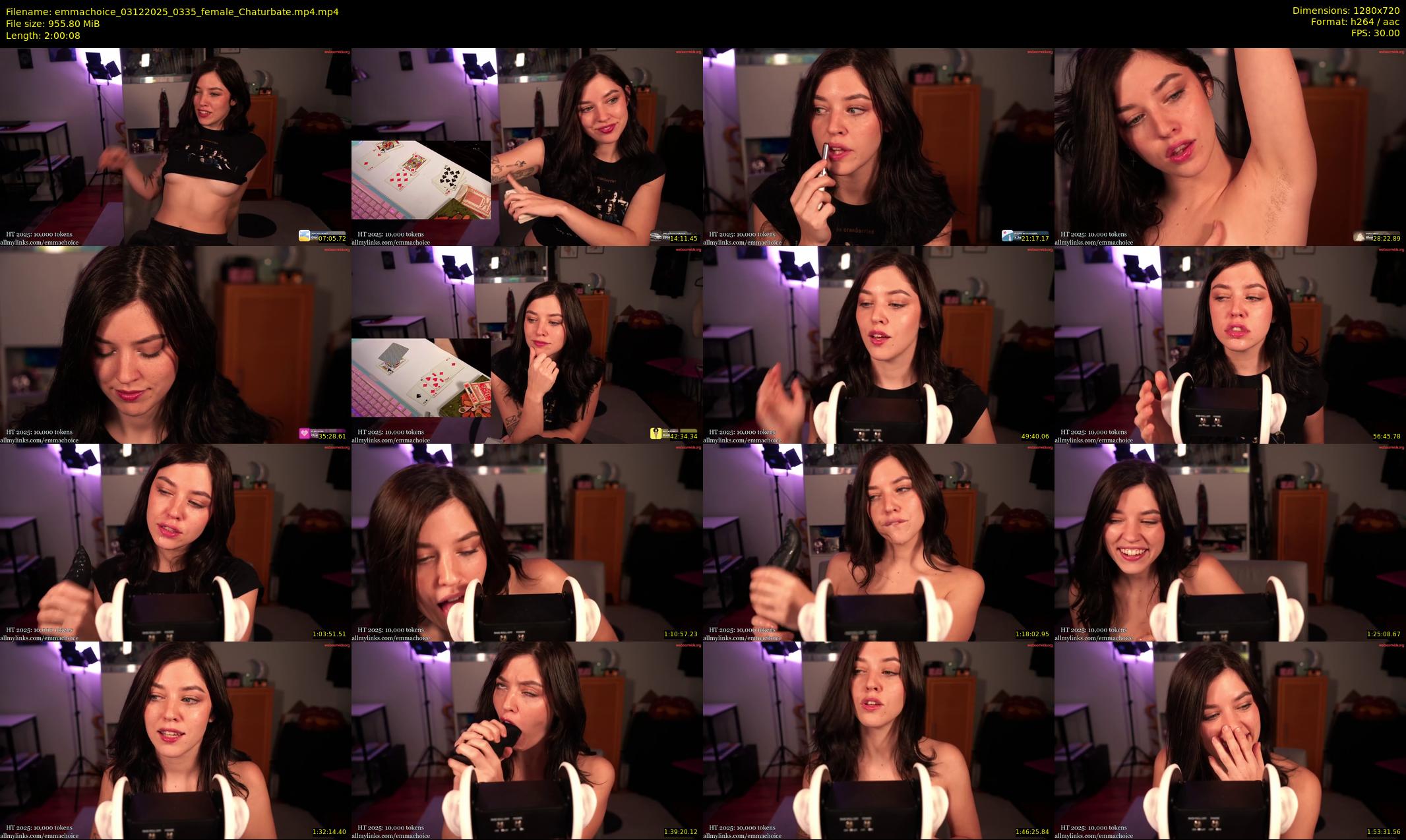 emmachoice — 121 minute Chaturbate female cam show recording, 720p, Dec 3, 2025