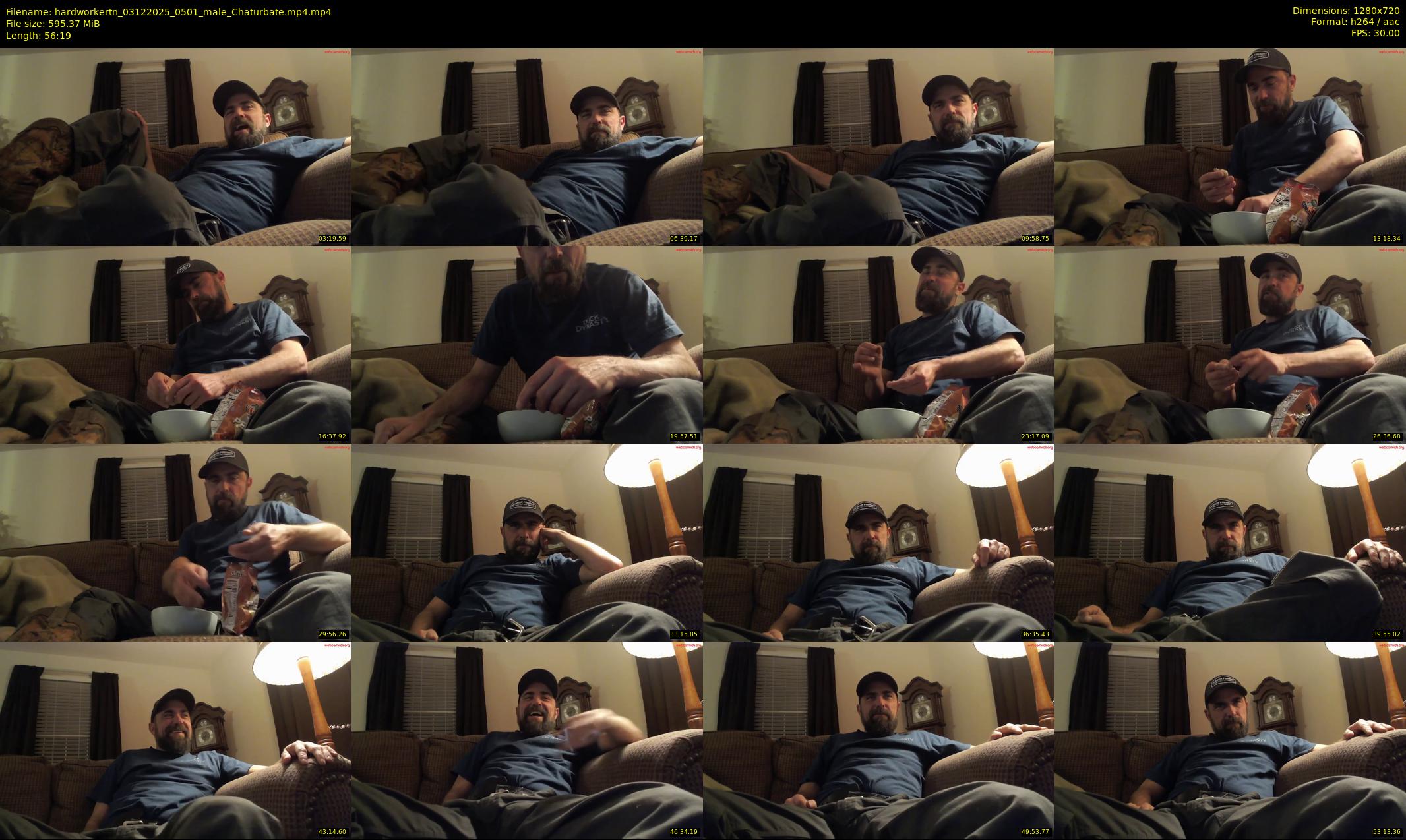 hardworkertn — 57 minute Chaturbate male cam show recording, 720p, Dec 3, 2025