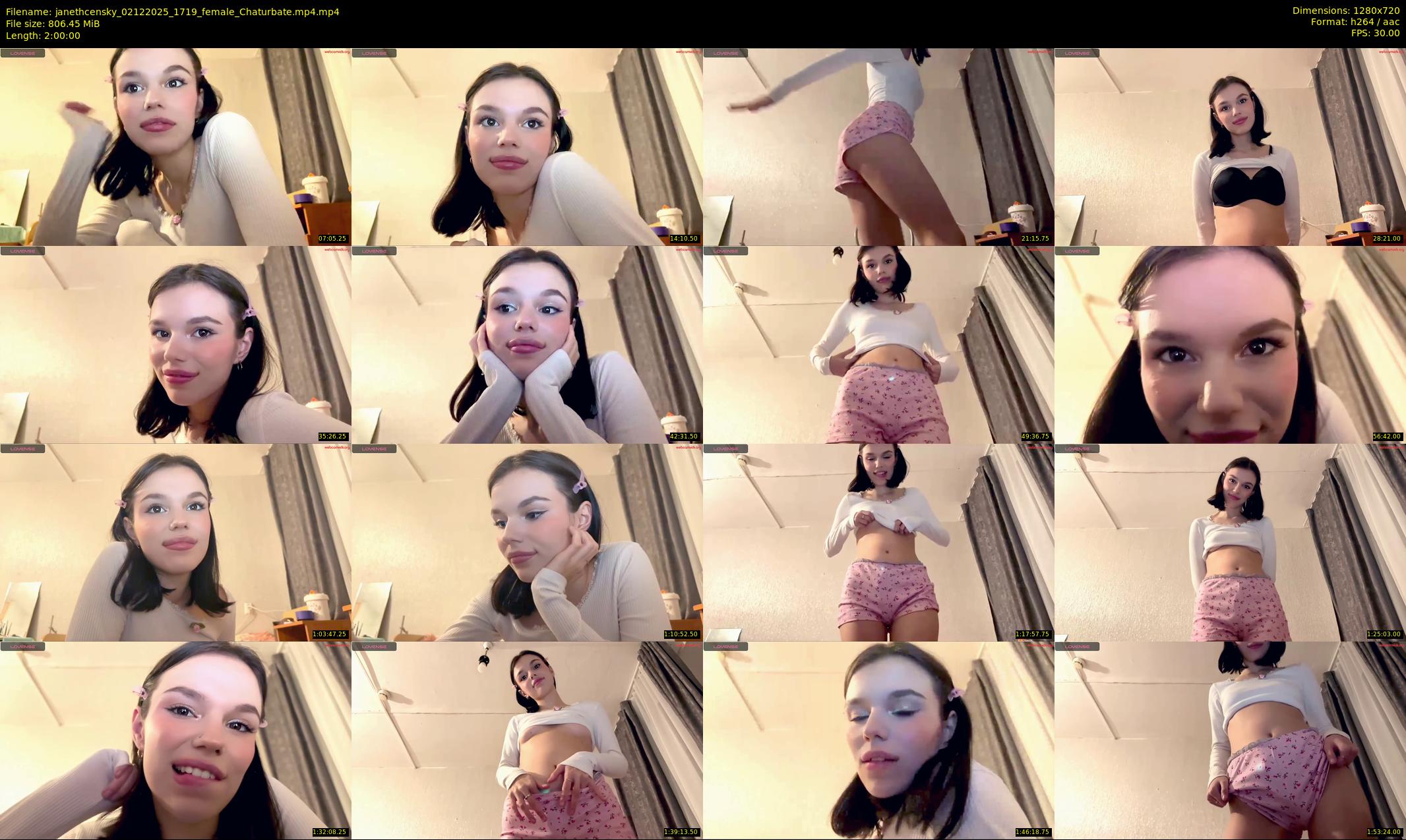 janethcensky — 120 minute Chaturbate female cam show recording, 720p, Dec 2, 2025