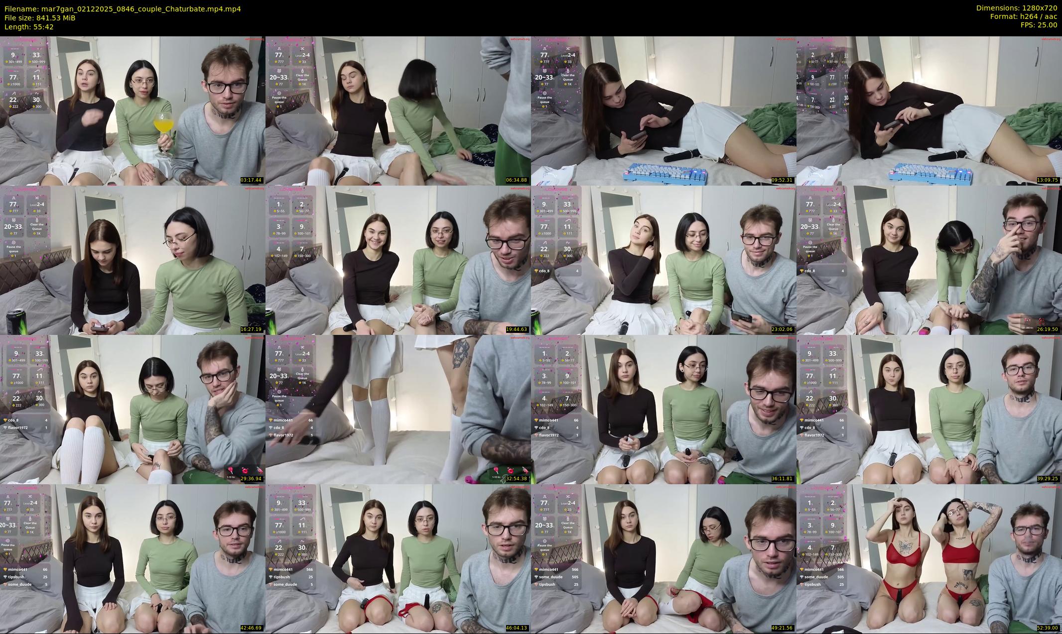 mar7gan — 56 minute Chaturbate couple cam show recording, 720p, Dec 2, 2025