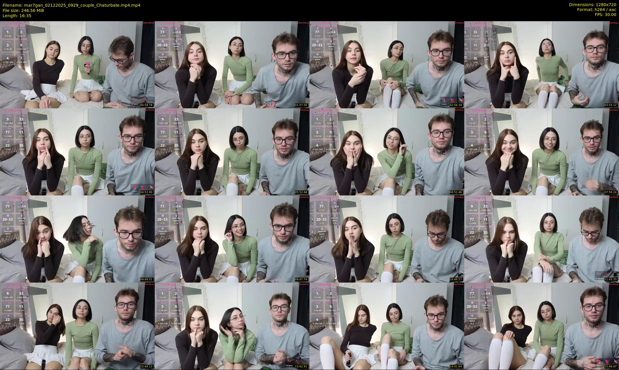 mar7gan — 17 minute Chaturbate couple cam show recording, 720p, Dec 2, 2025