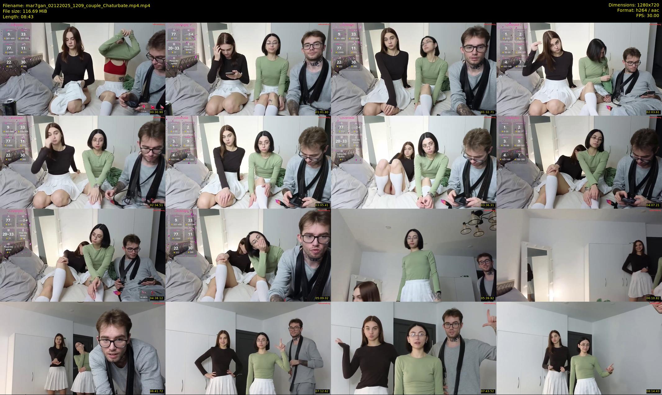 mar7gan — 9 minute Chaturbate couple cam show recording, 720p, Dec 2, 2025