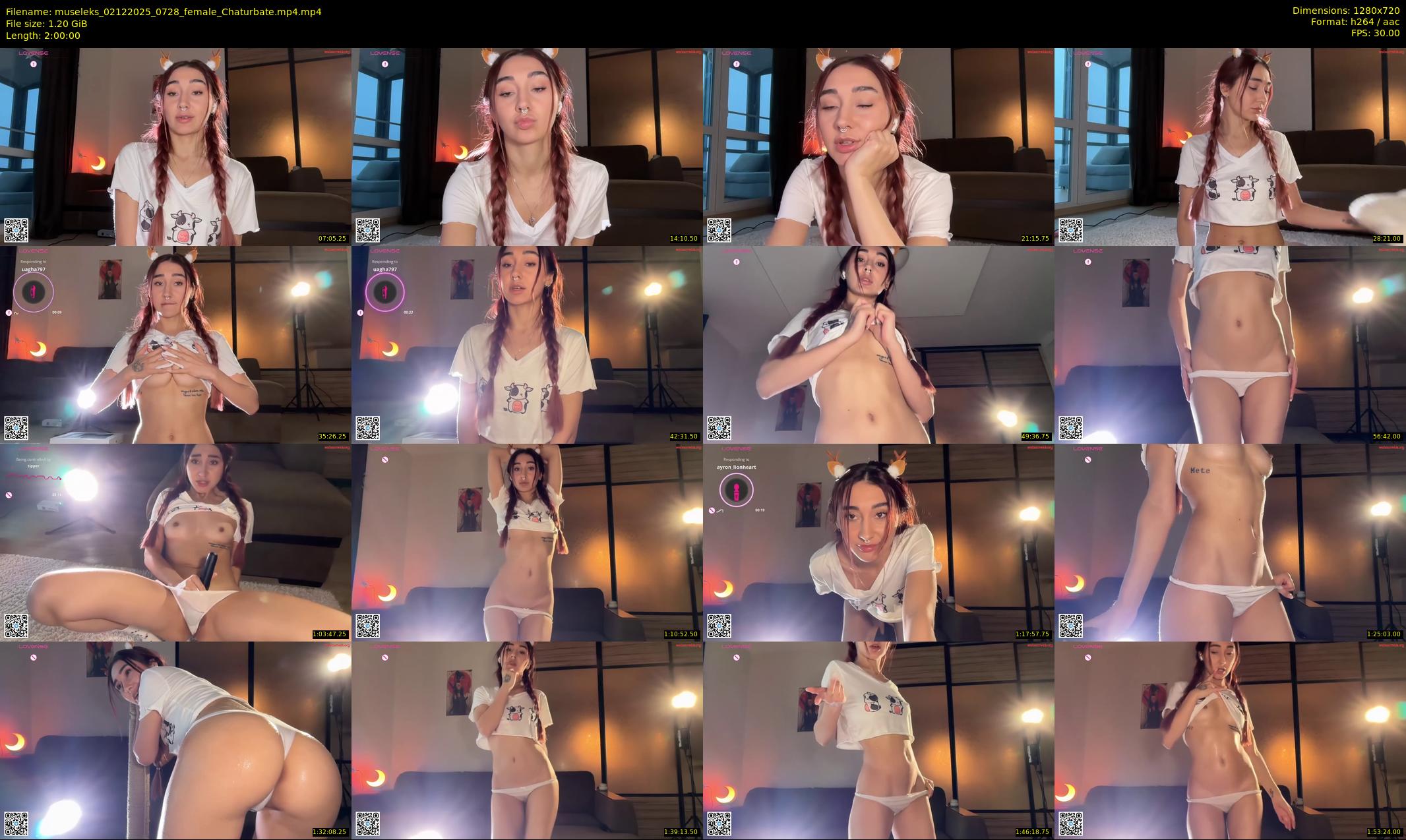 museleks — 120 minute Chaturbate female cam show recording, 720p, Dec 2, 2025