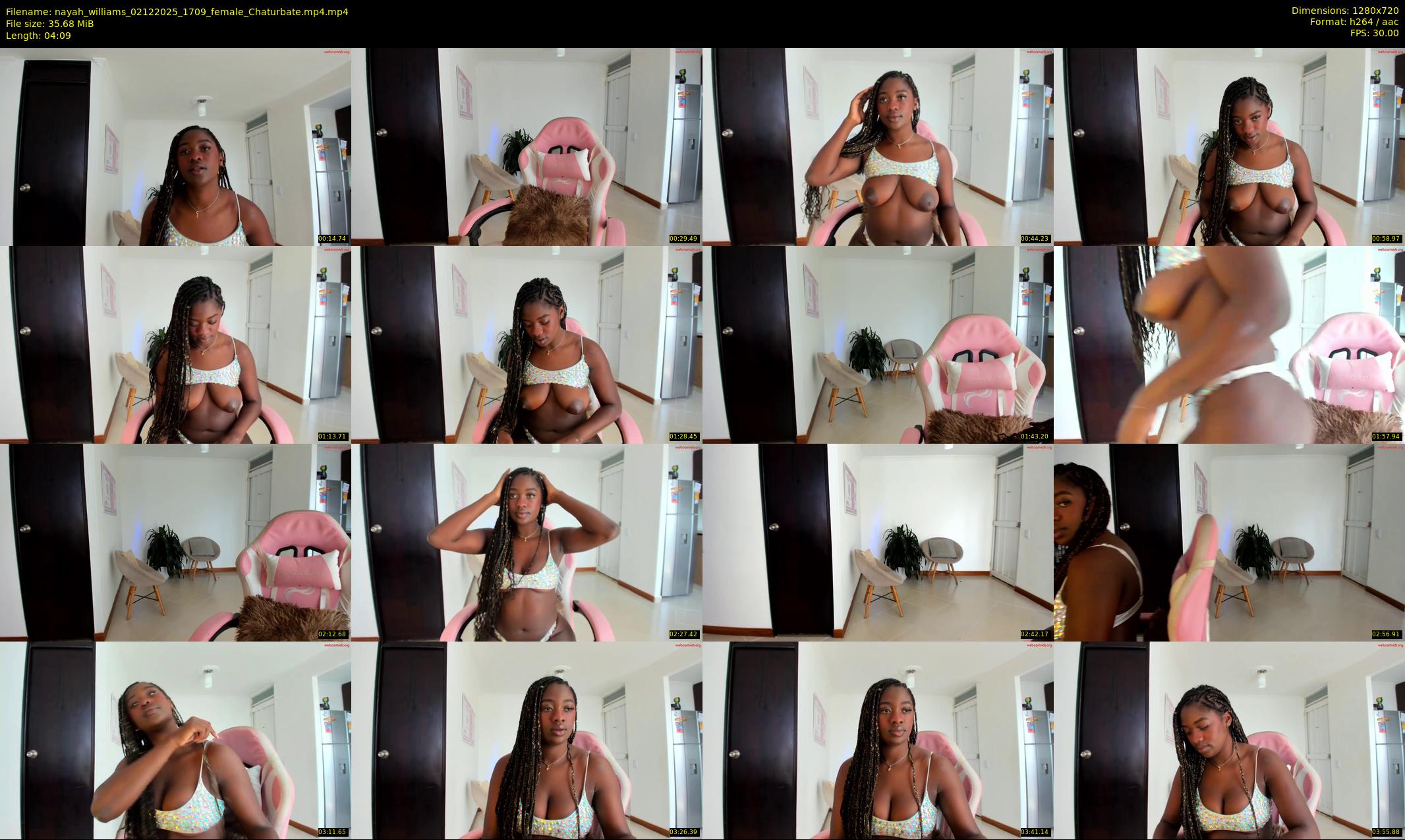 nayah_williams — 5 minute Chaturbate female cam show recording, 720p, Dec 2, 2025