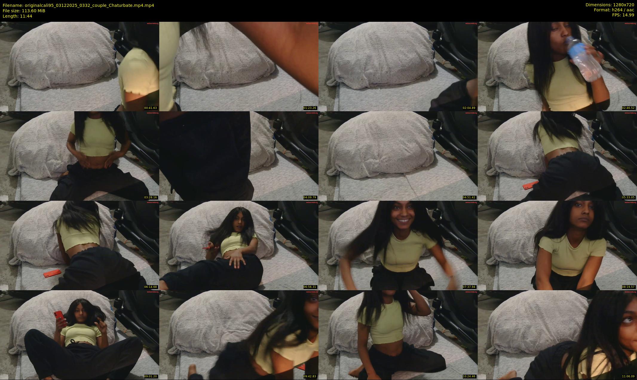 originalcali95 — 12 minute Chaturbate couple cam show recording, 720p, Dec 3, 2025
