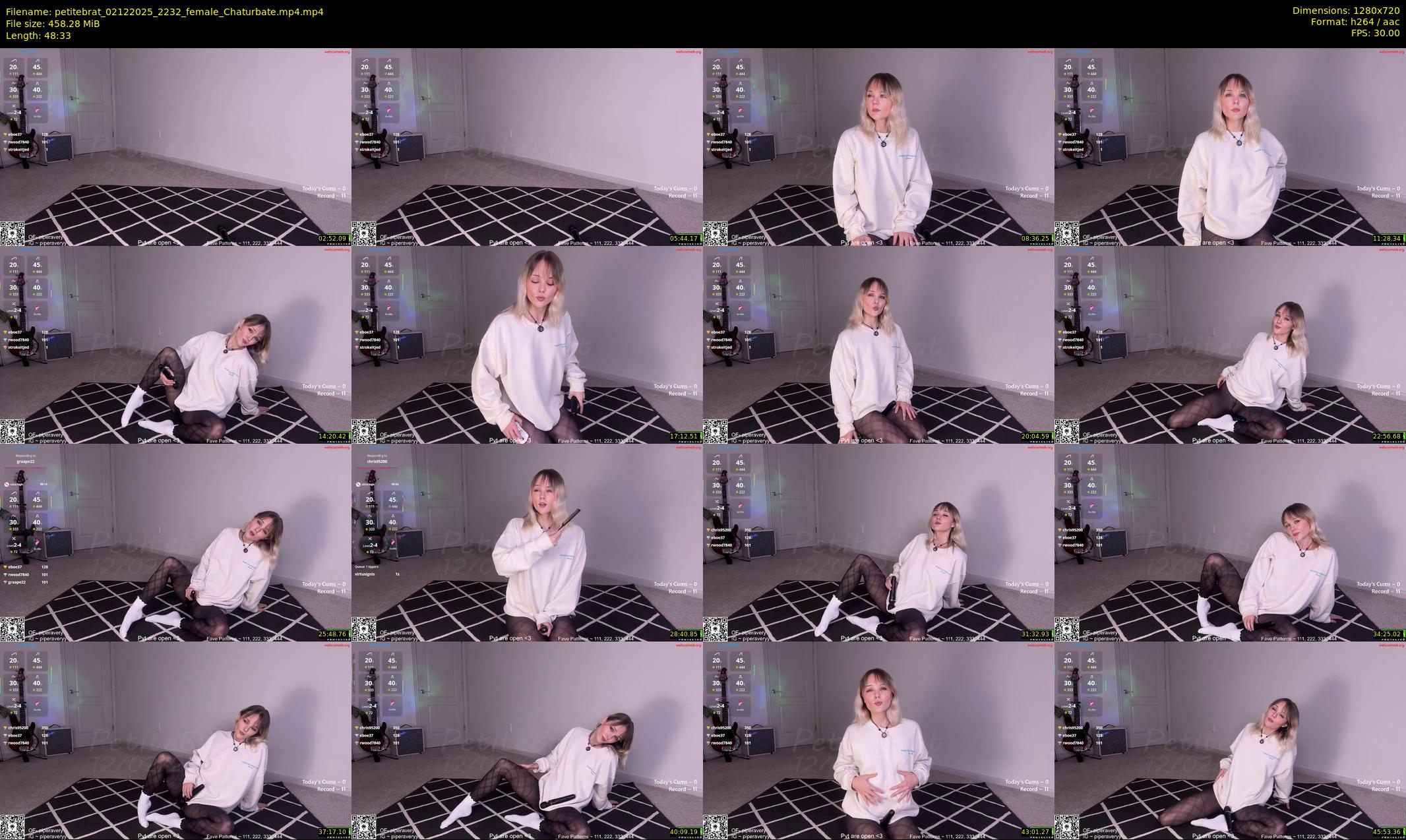 petitebrat — 49 minute Chaturbate female cam show recording, 720p, Dec 2, 2025