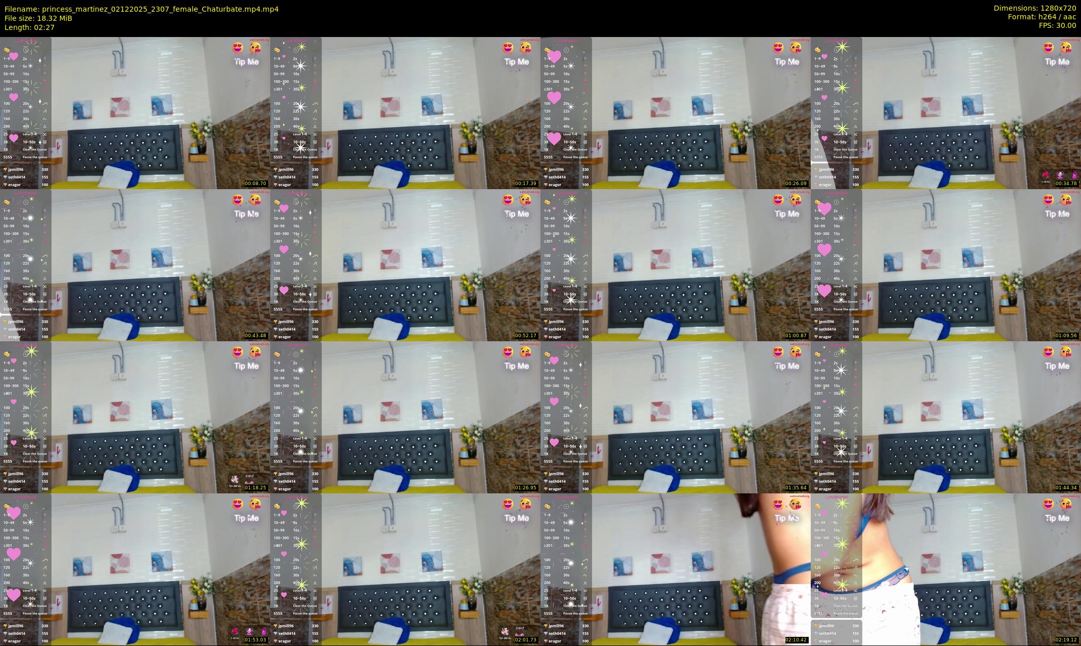 princess_martinez — 3 minute Chaturbate female cam show recording, 720p, Dec 2, 2025