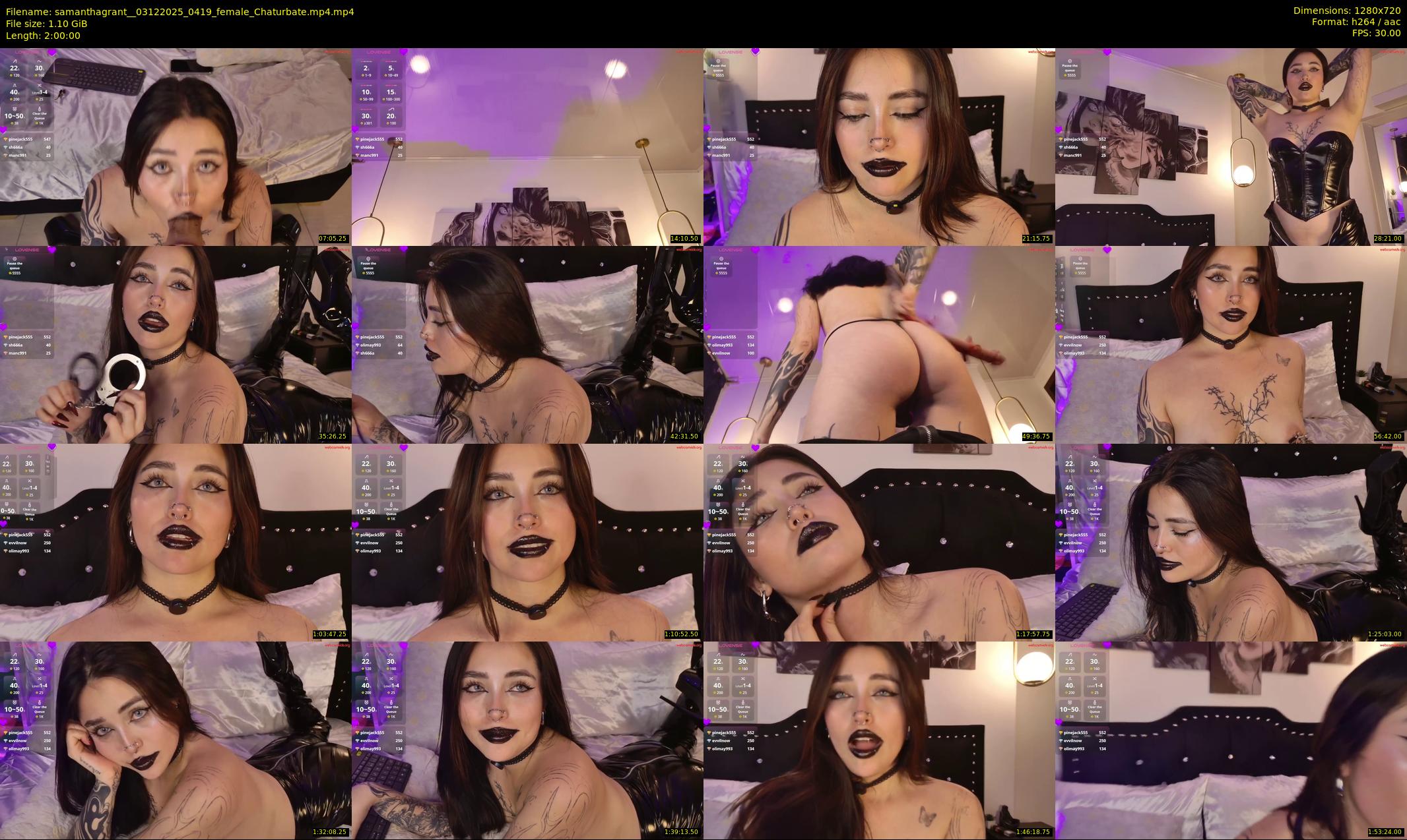 samanthagrant_ — 120 minute Chaturbate female cam show recording, 720p, Dec 3, 2025