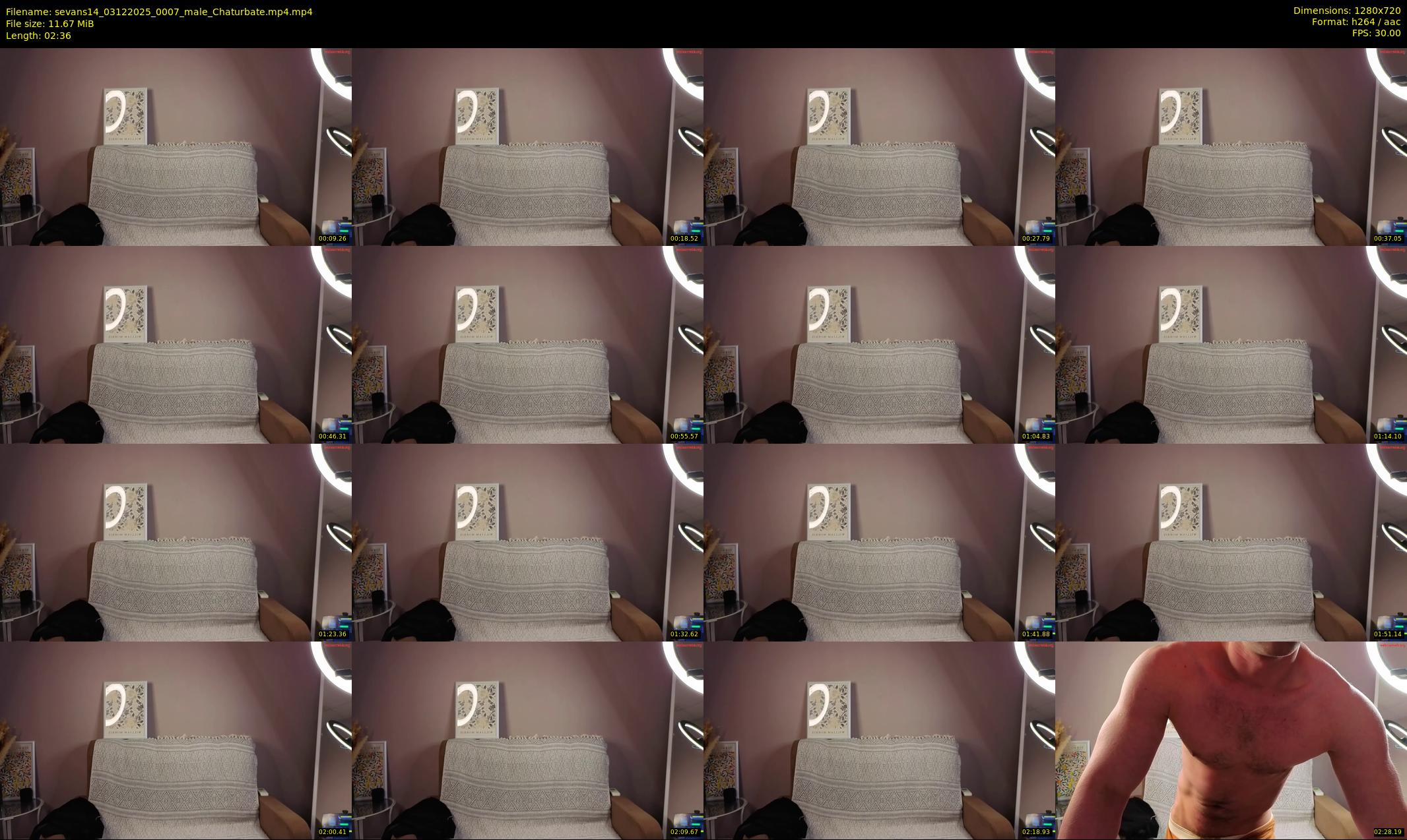 sevans14 — 3 minute Chaturbate male cam show recording, 720p, Dec 3, 2025