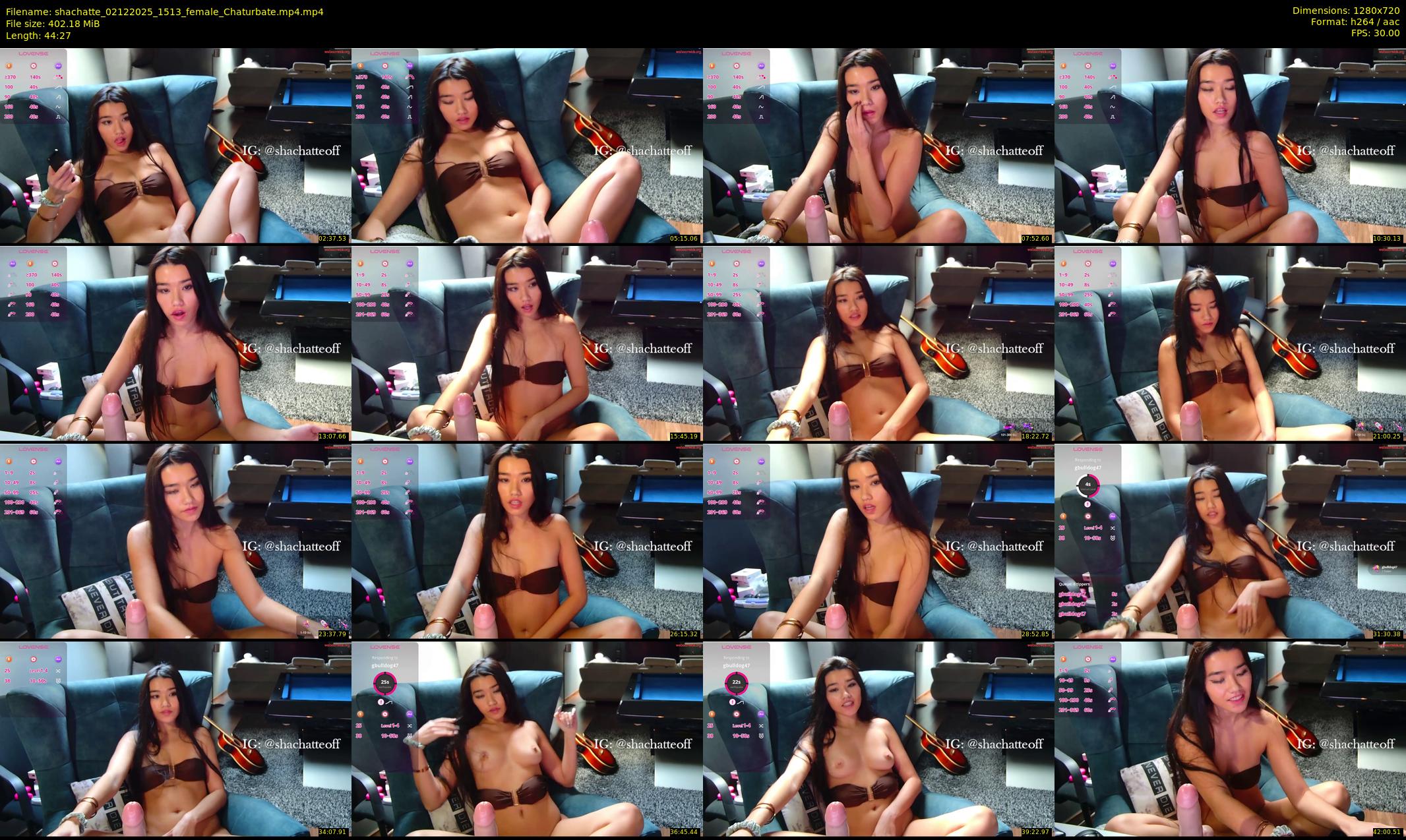 shachatte — 45 minute Chaturbate couple cam show recording, 720p, Dec 2, 2025