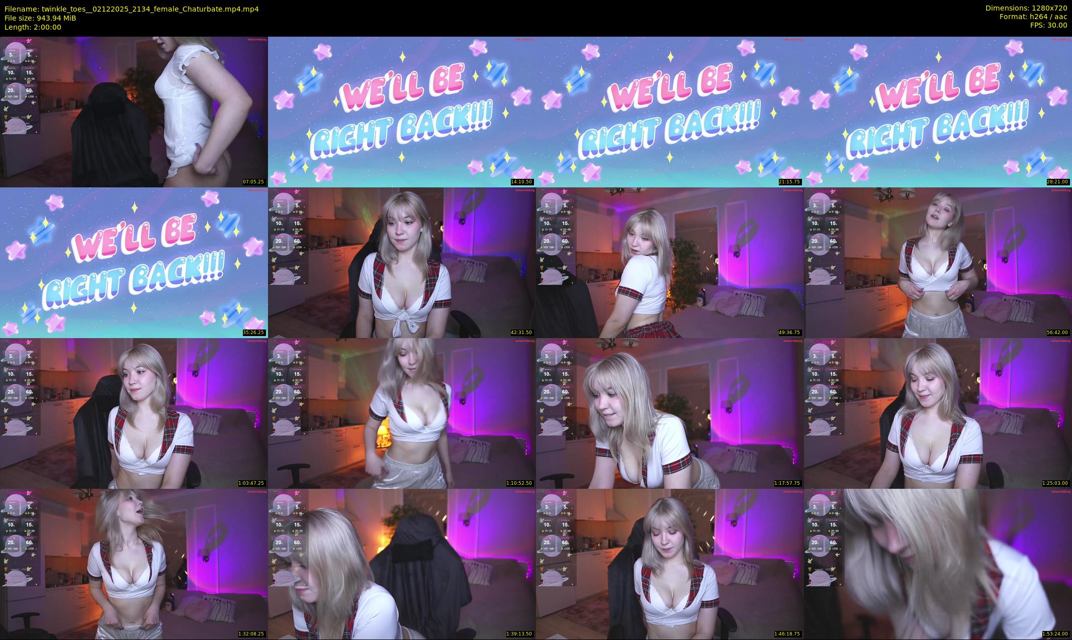twinkle_toes_ — 120 minute Chaturbate female cam show recording, 720p, Dec 2, 2025