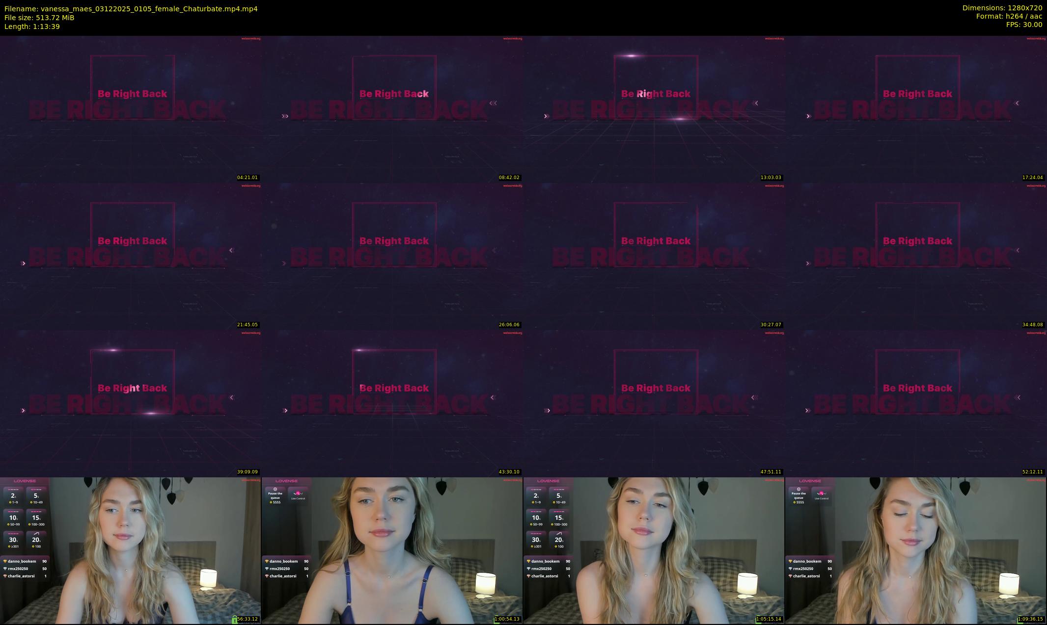 vanessa_maes — 74 minute Chaturbate female cam show recording, 720p, Dec 3, 2025