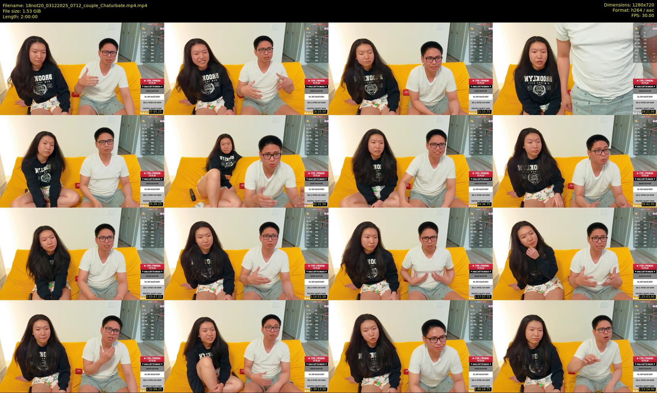 18not20 — 120 minute Chaturbate couple cam show recording, 720p, Dec 3, 2025