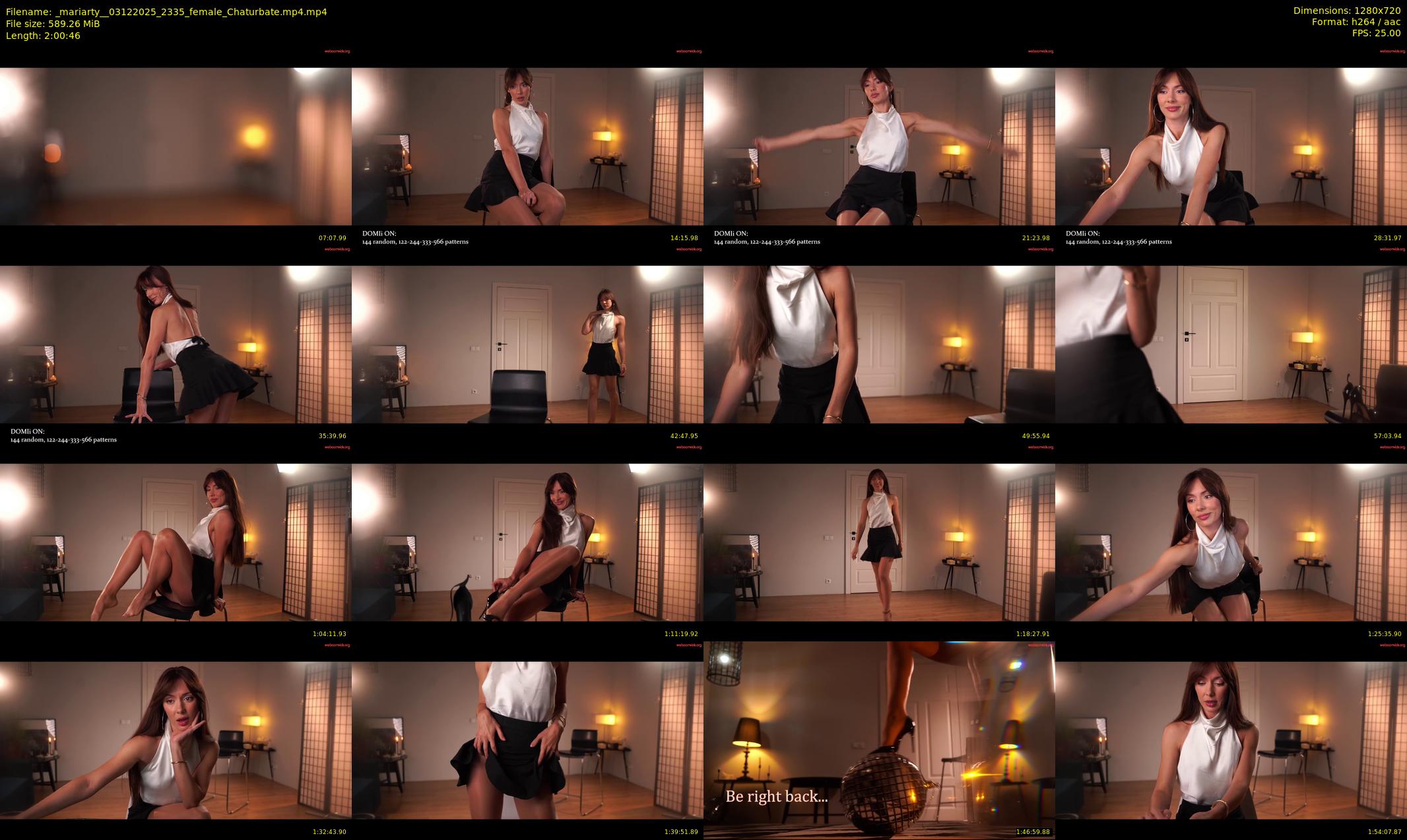 _mariarty_ — 121 minute Chaturbate female cam show recording, 720p, Dec 3, 2025