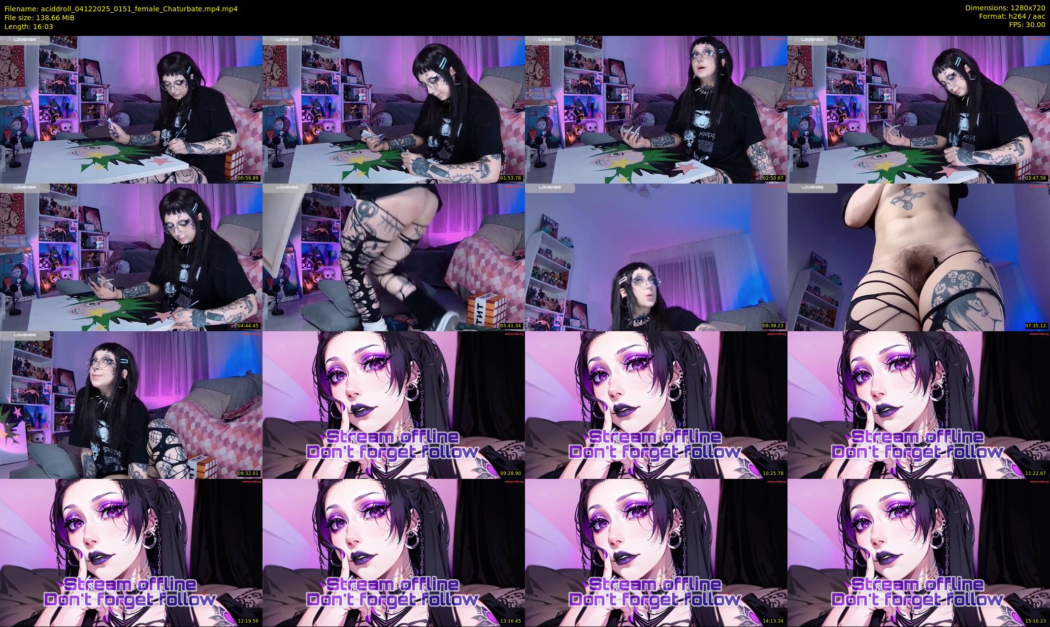 aciddroll — 17 minute Chaturbate female cam show recording, 720p, Dec 4, 2025