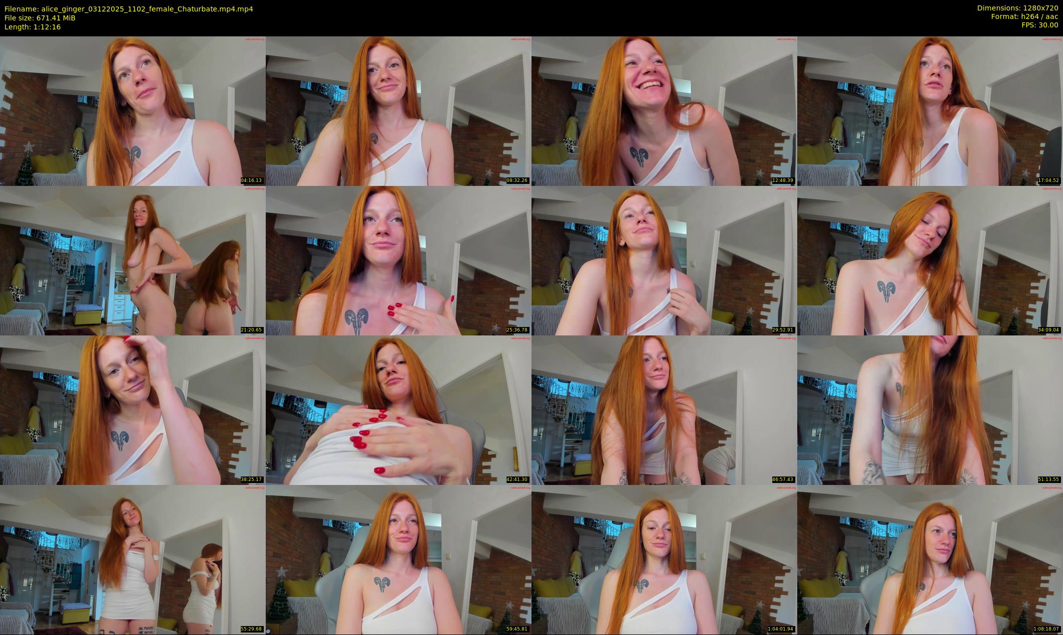 alice_ginger — 73 minute Chaturbate female cam show recording, 720p, Dec 3, 2025