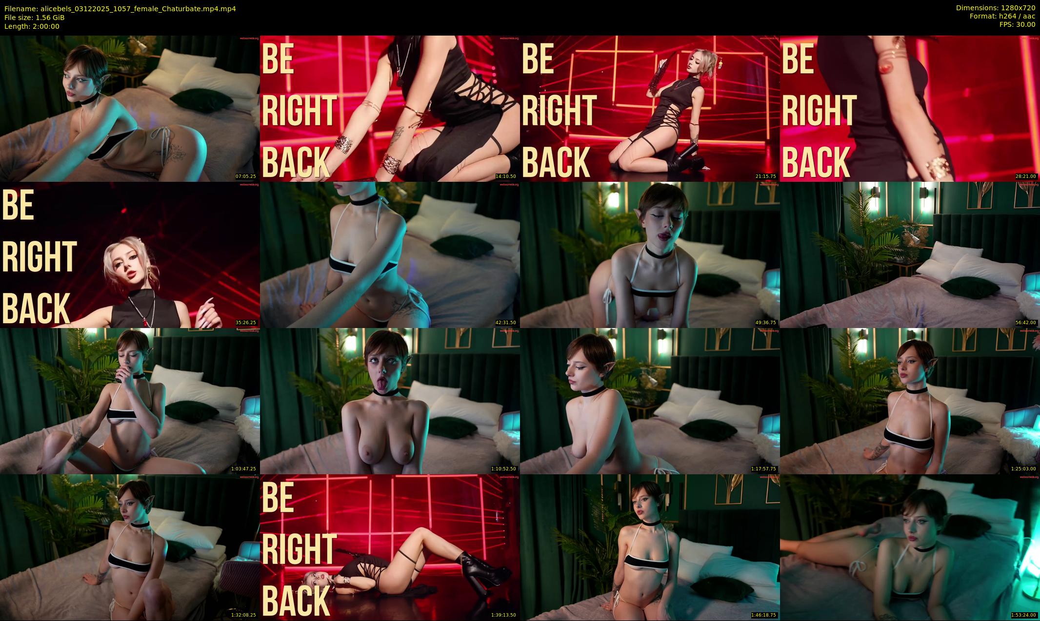 alicebels — 120 minute Chaturbate female cam show recording, 720p, Dec 3, 2025
