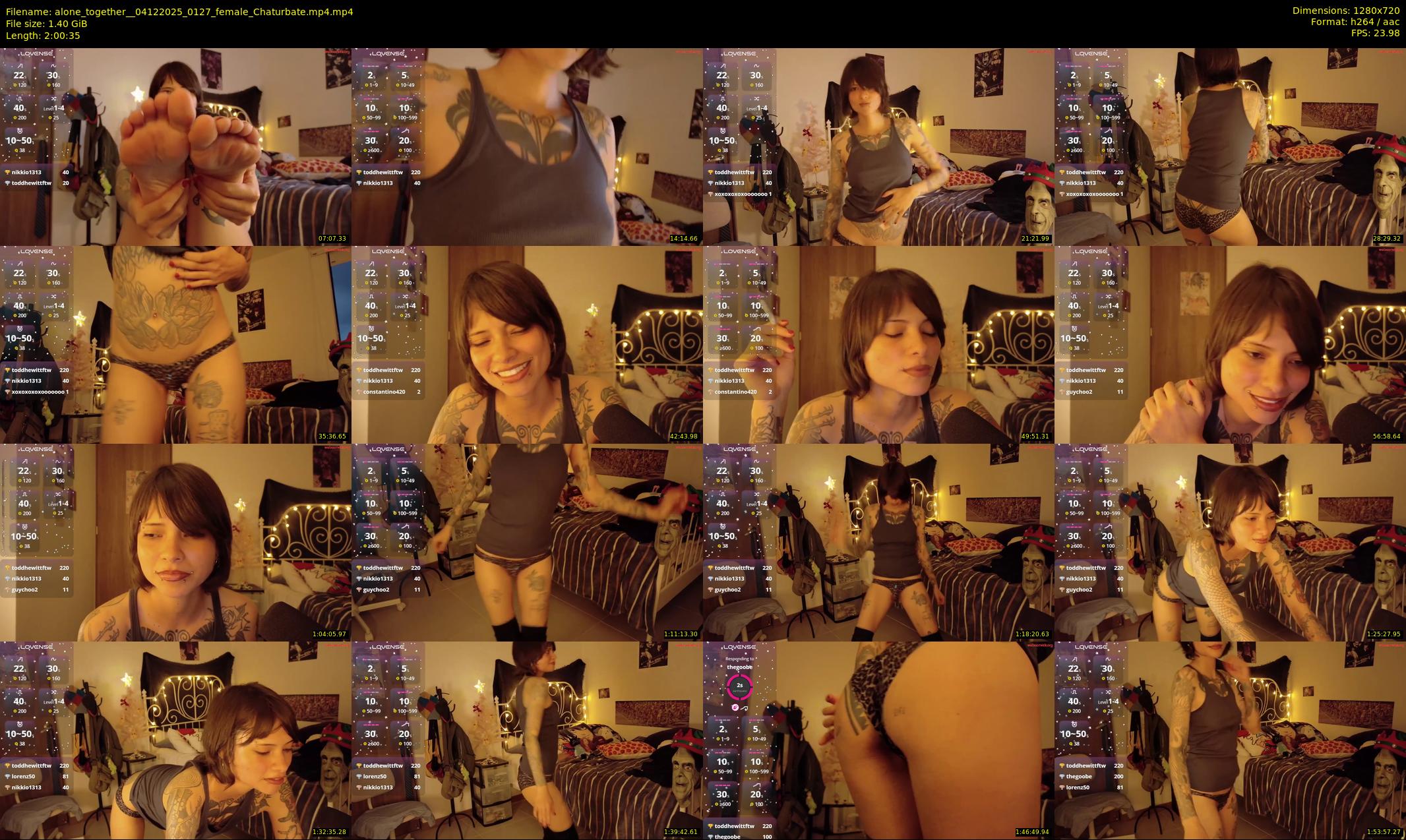 alone_together_ — 121 minute Chaturbate female cam show recording, 720p, Dec 4, 2025