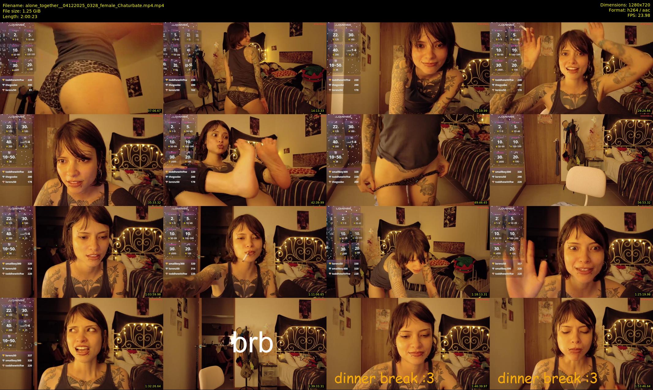 alone_together_ — 121 minute Chaturbate female cam show recording, 720p, Dec 4, 2025