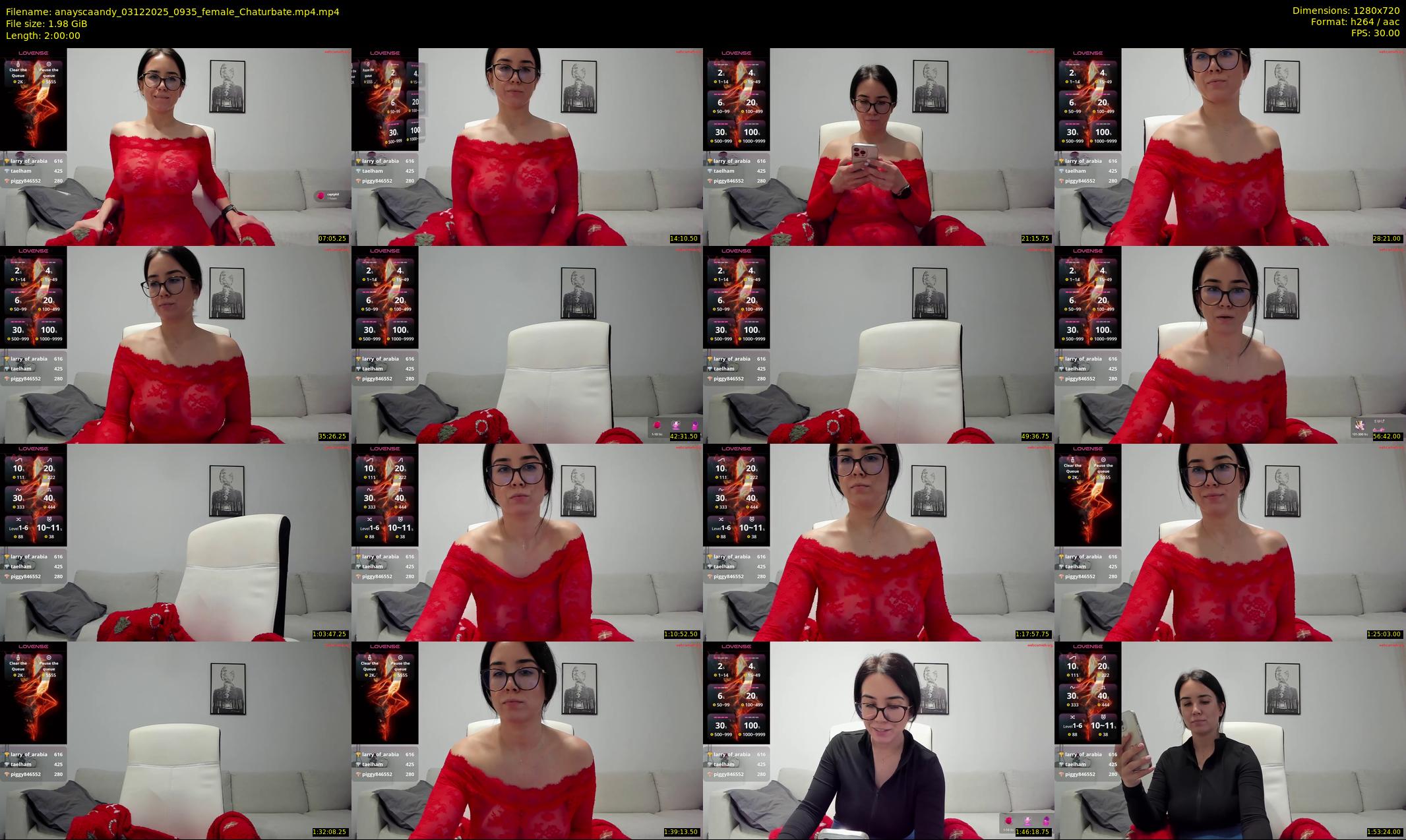 anayscaandy — 120 minute Chaturbate female cam show recording, 720p, Dec 3, 2025