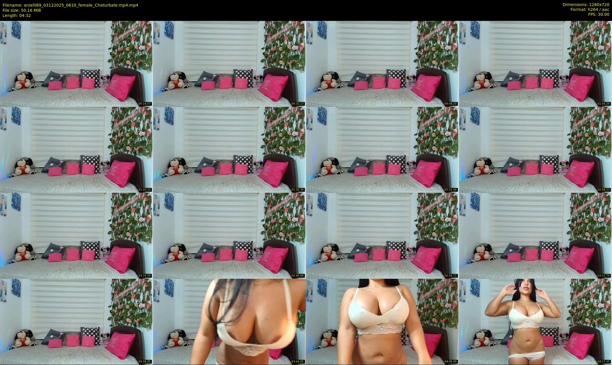anielli69 — 5 minute Chaturbate female cam show recording, 720p, Dec 3, 2025